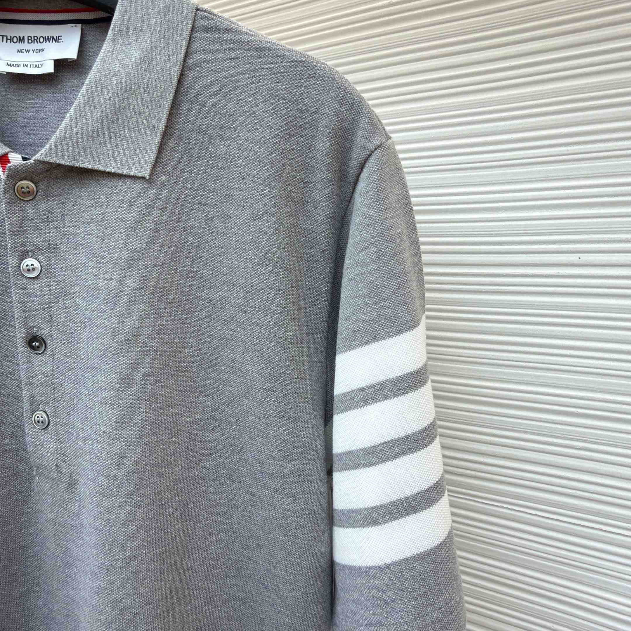 Thom Browne Classic Pique 4-Bar Short Sleeve Polo   - DesignerGu