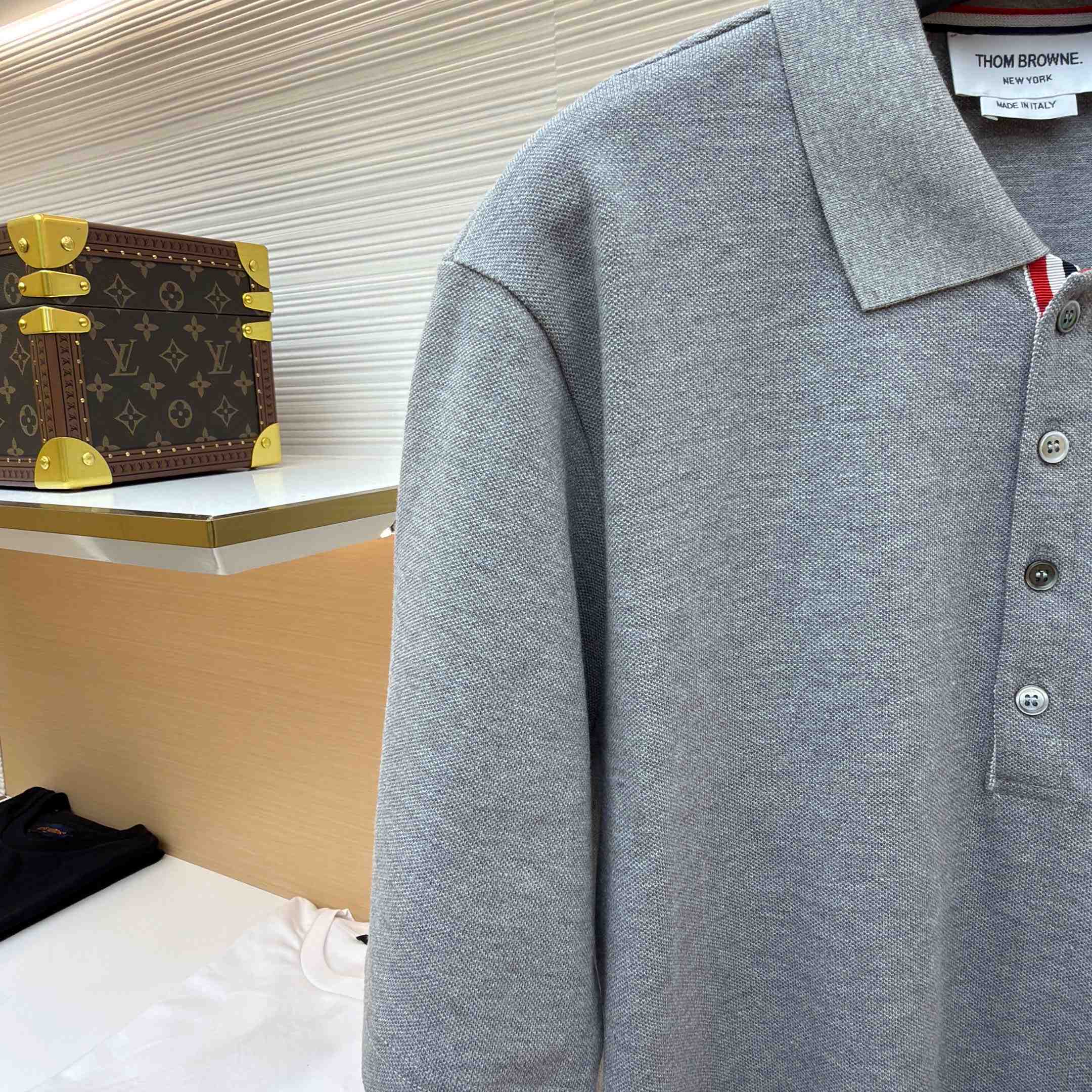 Thom Browne Classic Pique 4-Bar Short Sleeve Polo   - DesignerGu