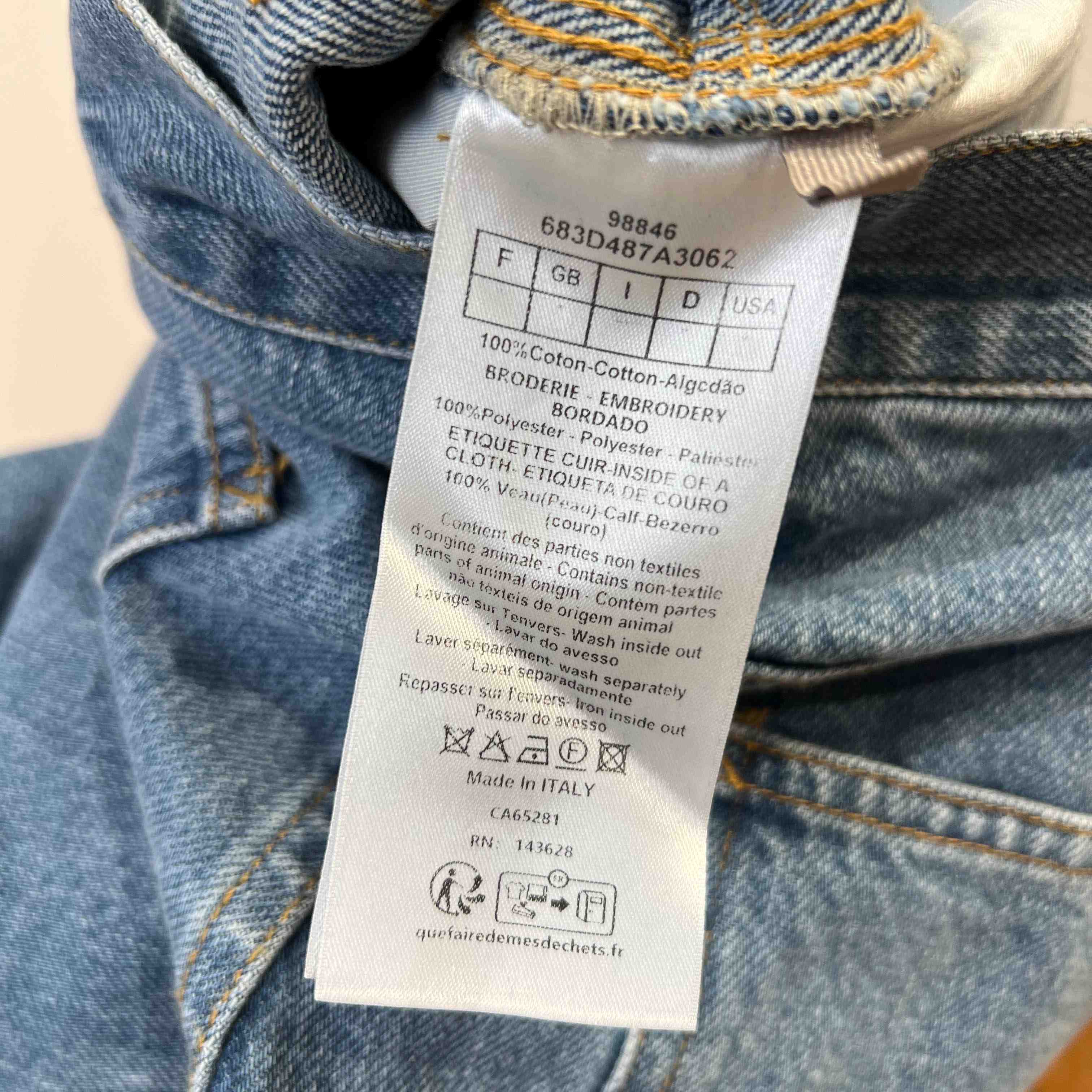 Dior Cargo Jeans Blue Cotton Twill - DesignerGu