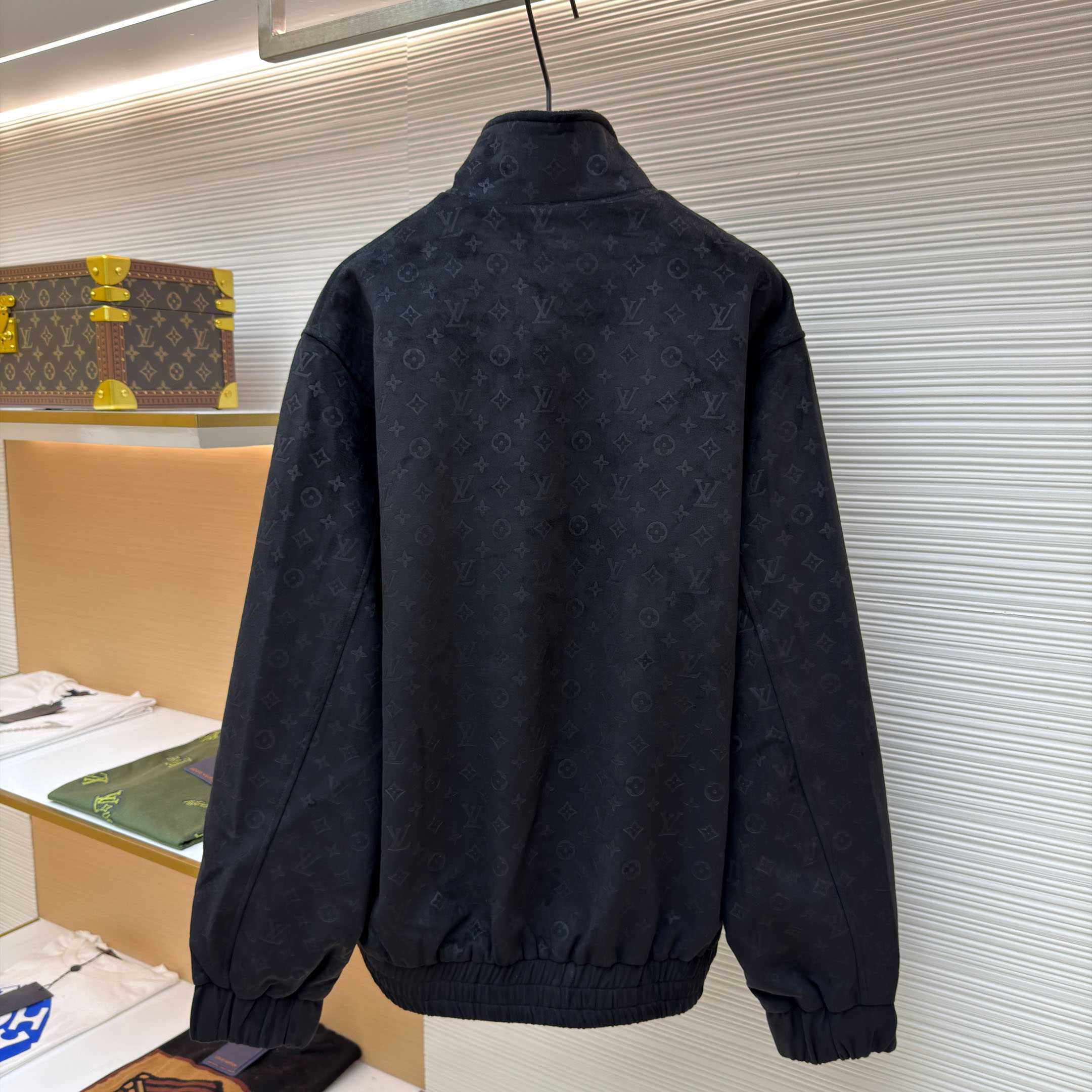 Louis Vuitton Monogram Debossed Suede Tracksuit Jacket 1AHBTW - DesignerGu