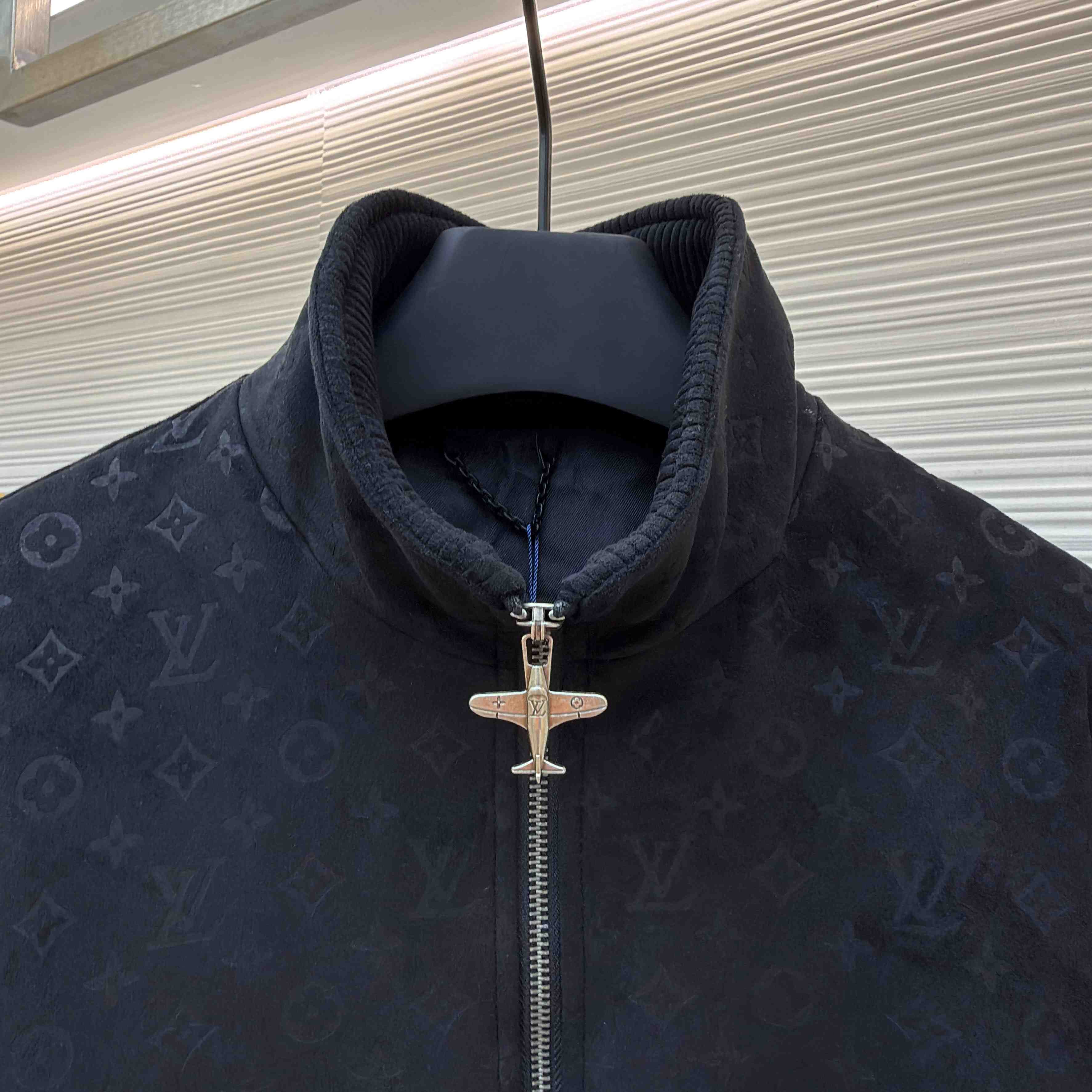 Louis Vuitton Monogram Debossed Suede Tracksuit Jacket 1AHBTW - DesignerGu