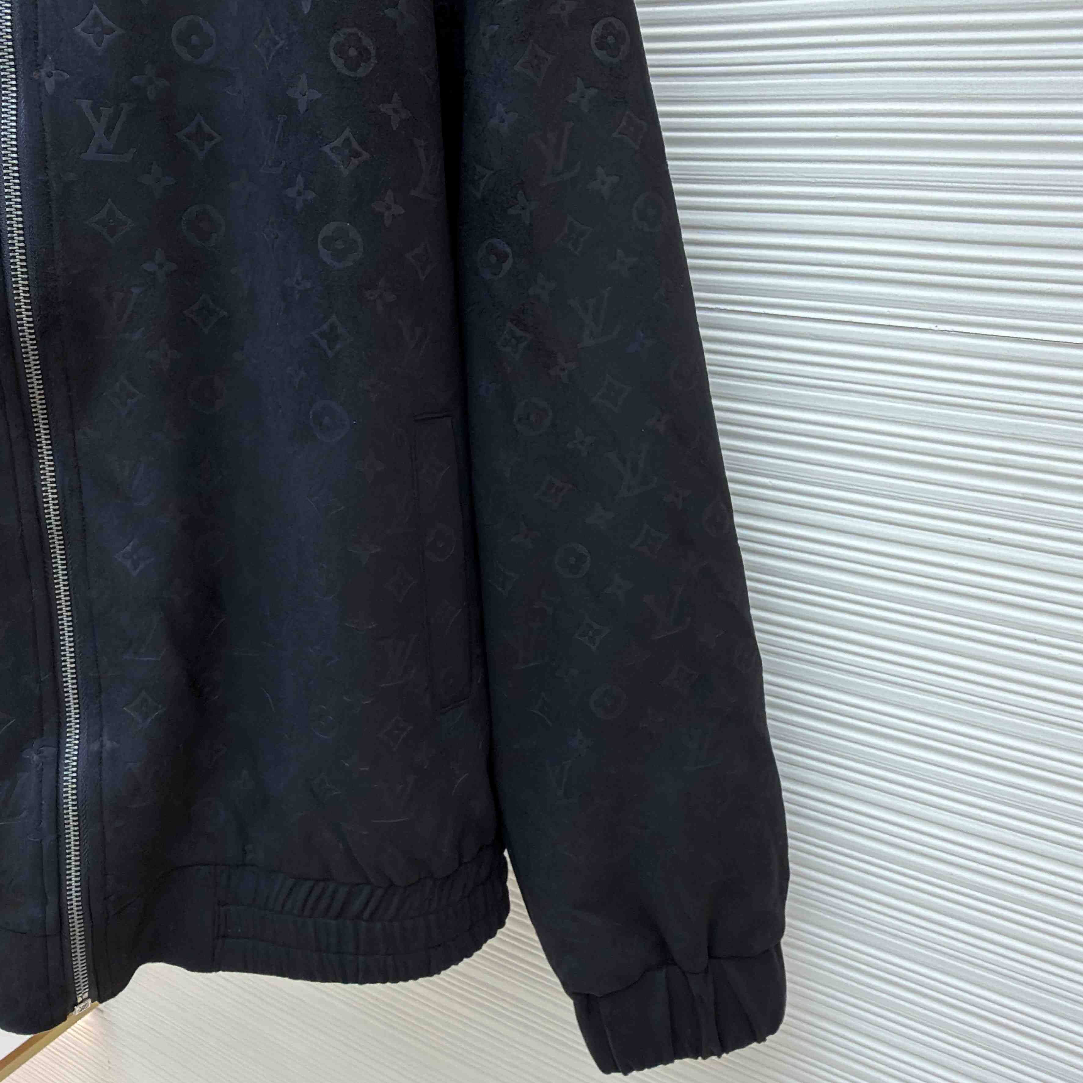 Louis Vuitton Monogram Debossed Suede Tracksuit Jacket 1AHBTW - DesignerGu