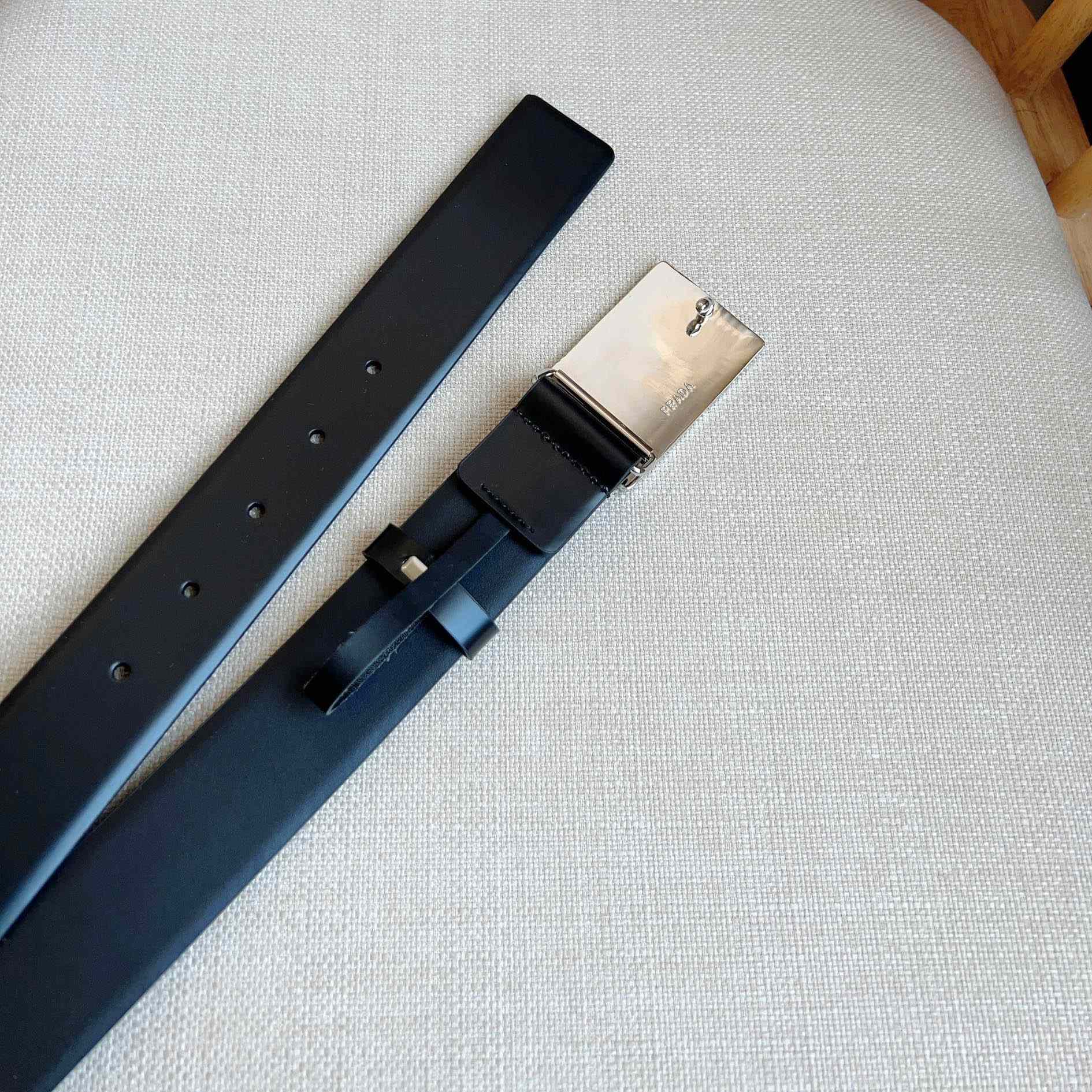 Prada Saffiano Leather Belt - DesignerGu