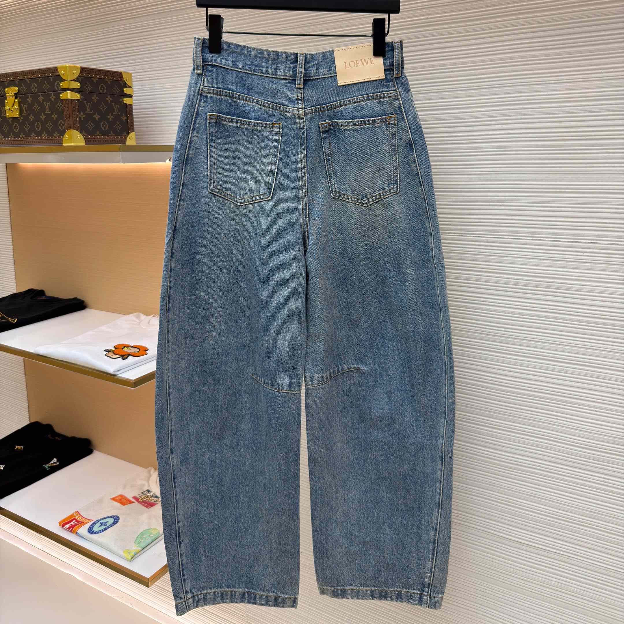 Loewe Anagram Barrel Jeans 'Washed Denim' - DesignerGu