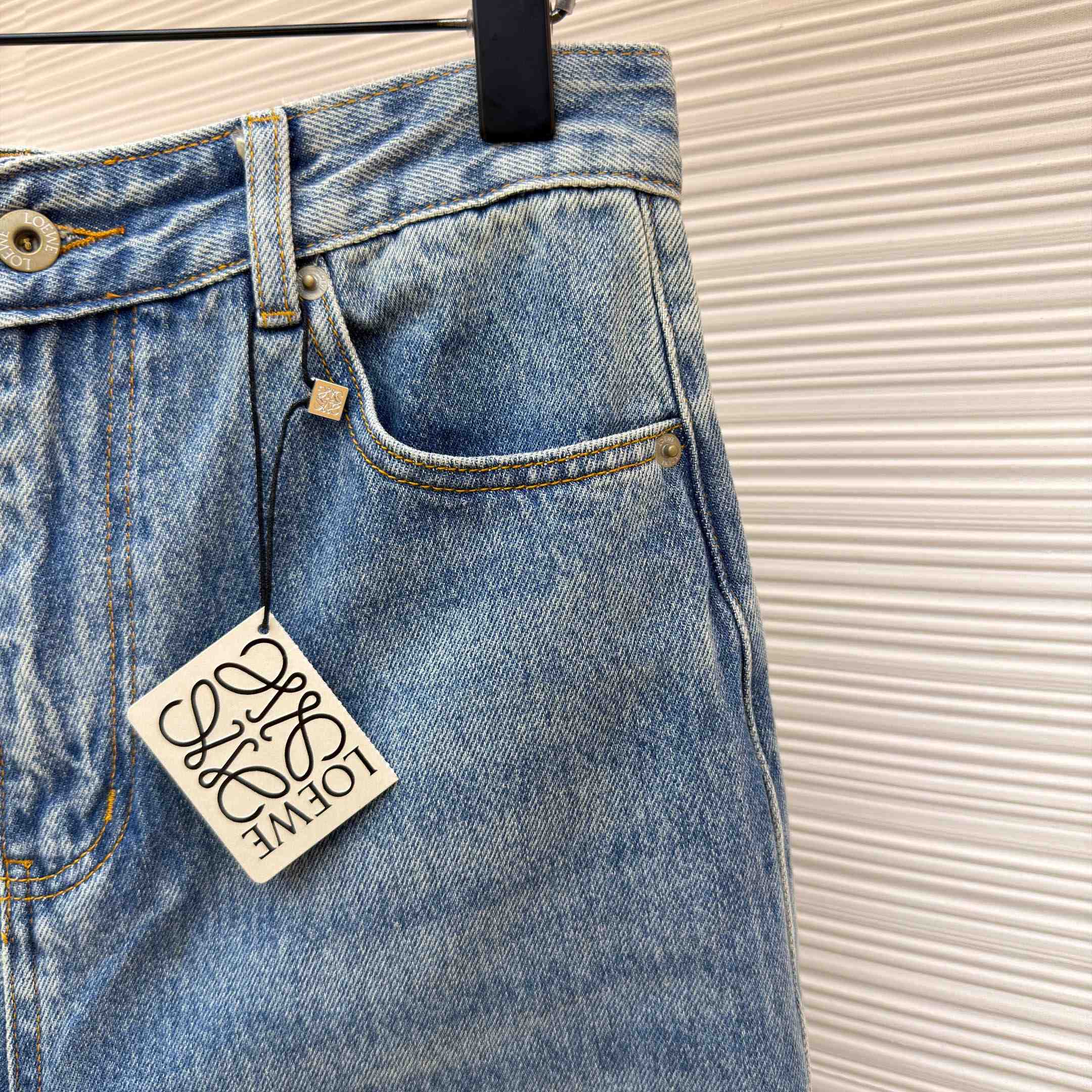Loewe Anagram Barrel Jeans 'Washed Denim' - DesignerGu