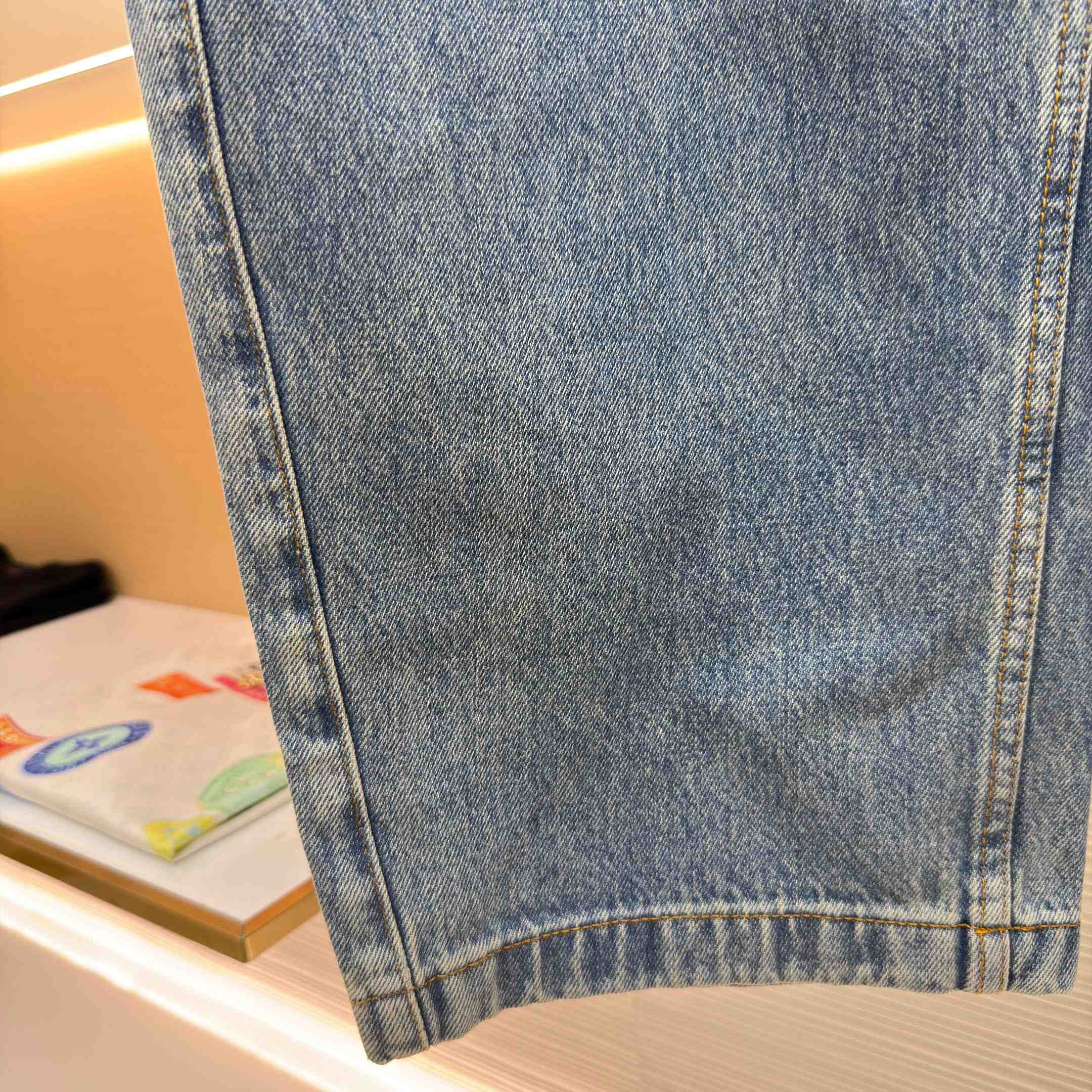 Loewe Anagram Barrel Jeans 'Washed Denim' - DesignerGu