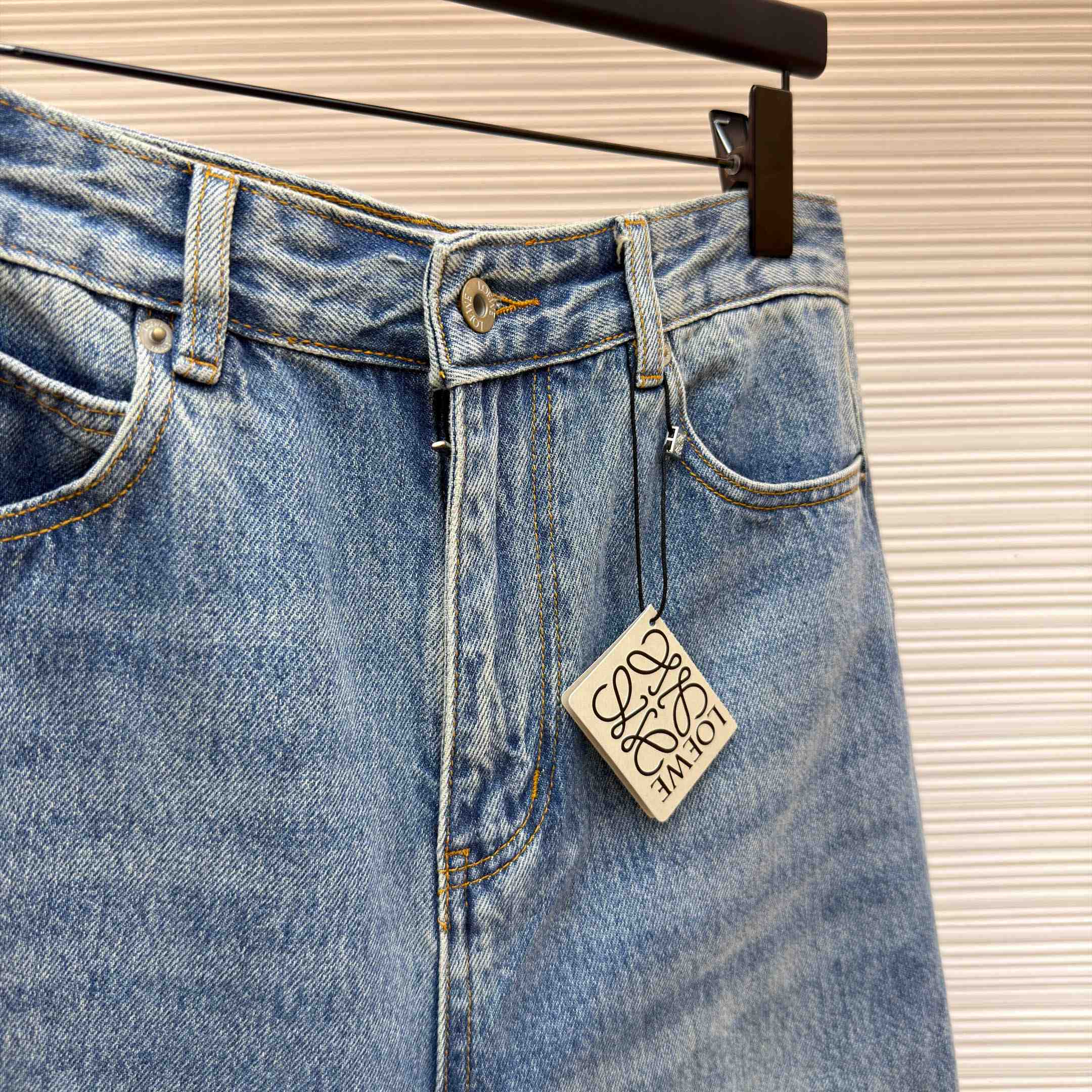 Loewe Anagram Barrel Jeans 'Washed Denim' - DesignerGu