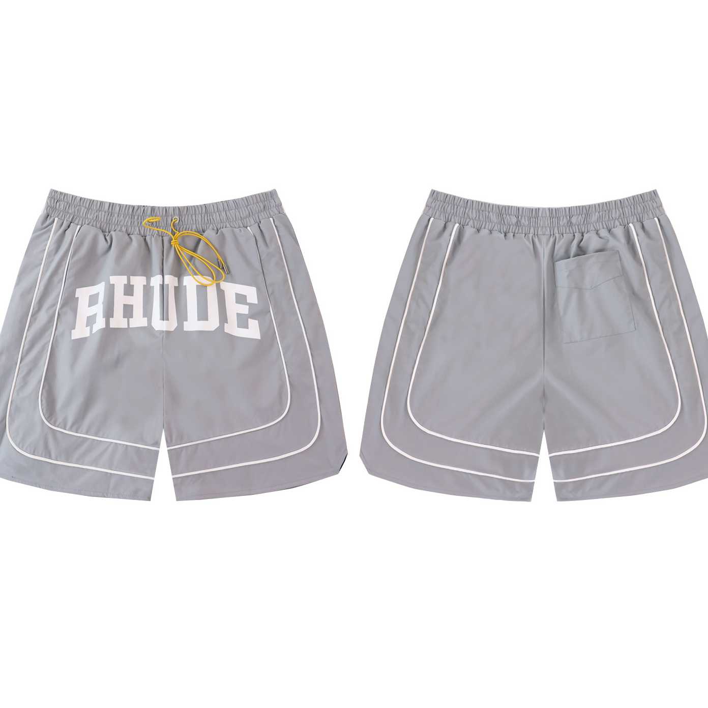 Rhude Baggy Collegiate Logo Short - DesignerGu