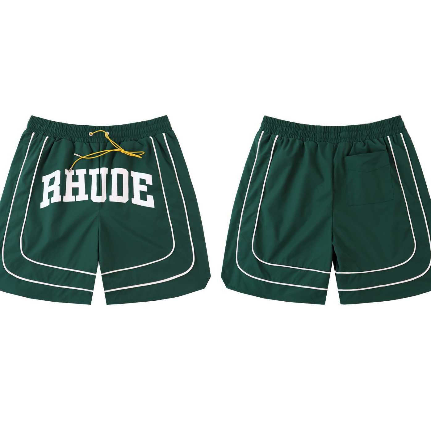 Rhude Baggy Collegiate Logo Short - DesignerGu