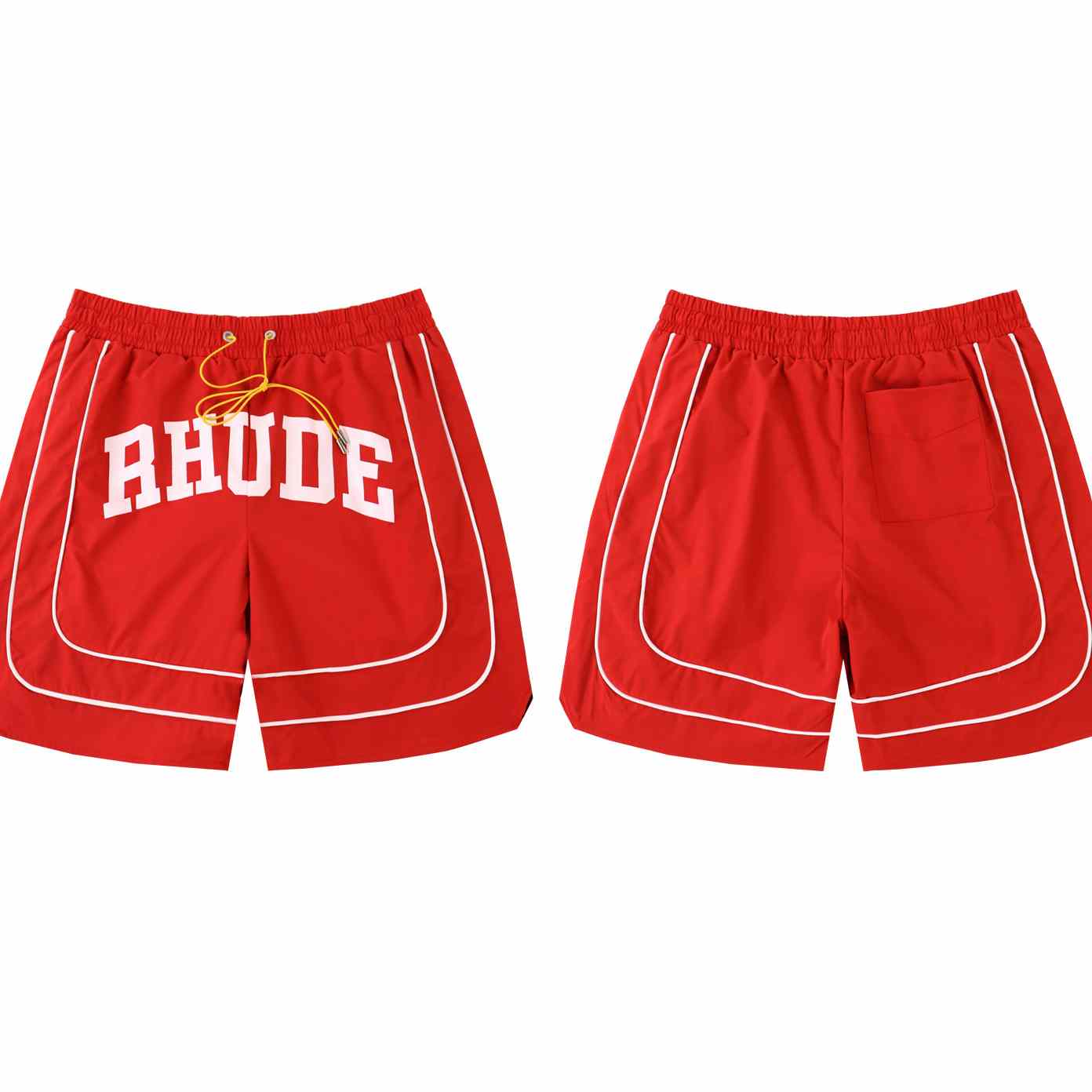Rhude Baggy Collegiate Logo Short - DesignerGu