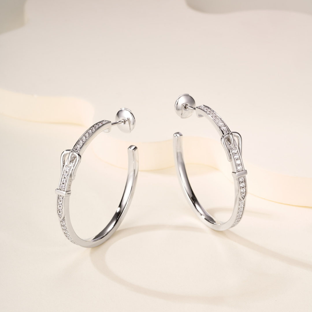 Hermes Etriviere Dangle Earrings, Large Model - DesignerGu