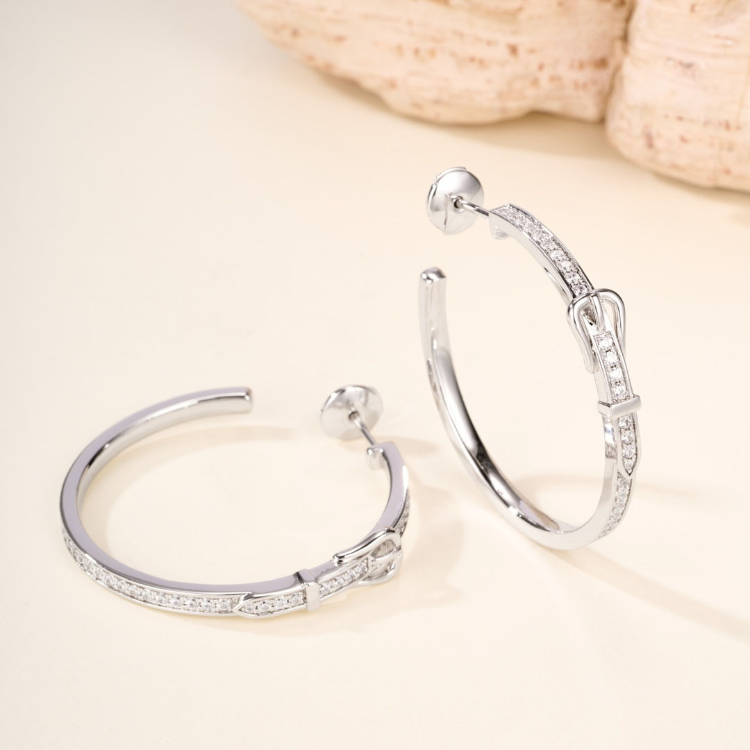 Hermes Etriviere Dangle Earrings, Large Model - DesignerGu