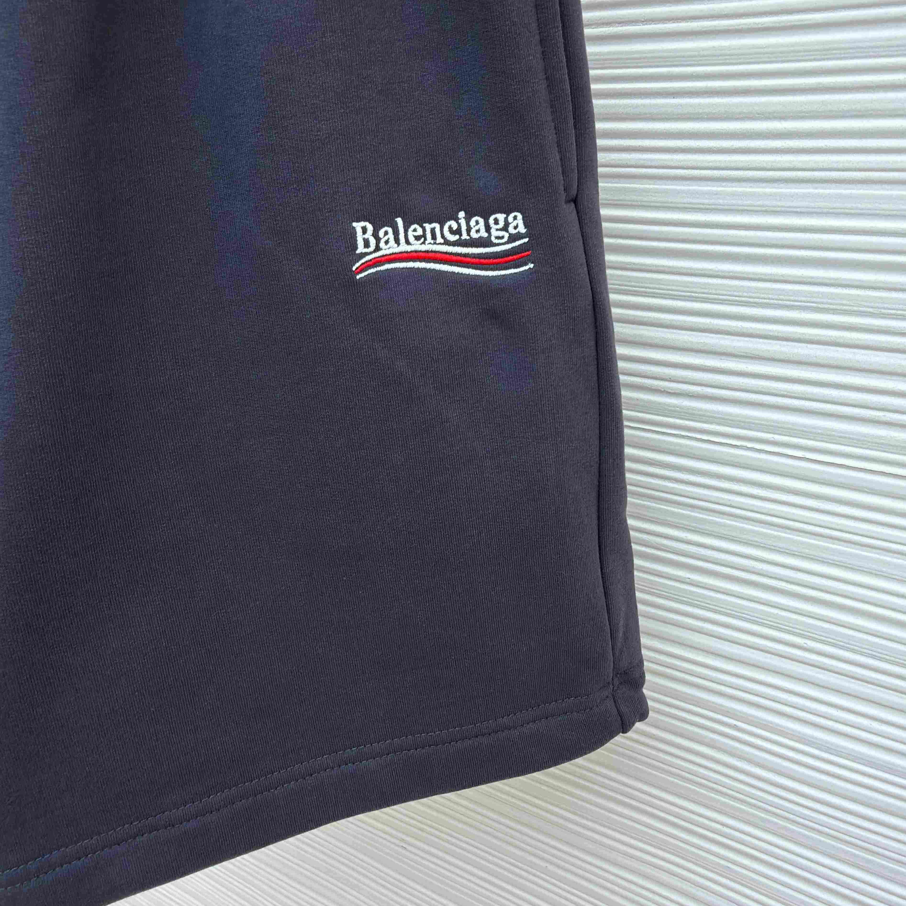 Balenciaga Sweatshorts 'Dark Grey/White' - DesignerGu