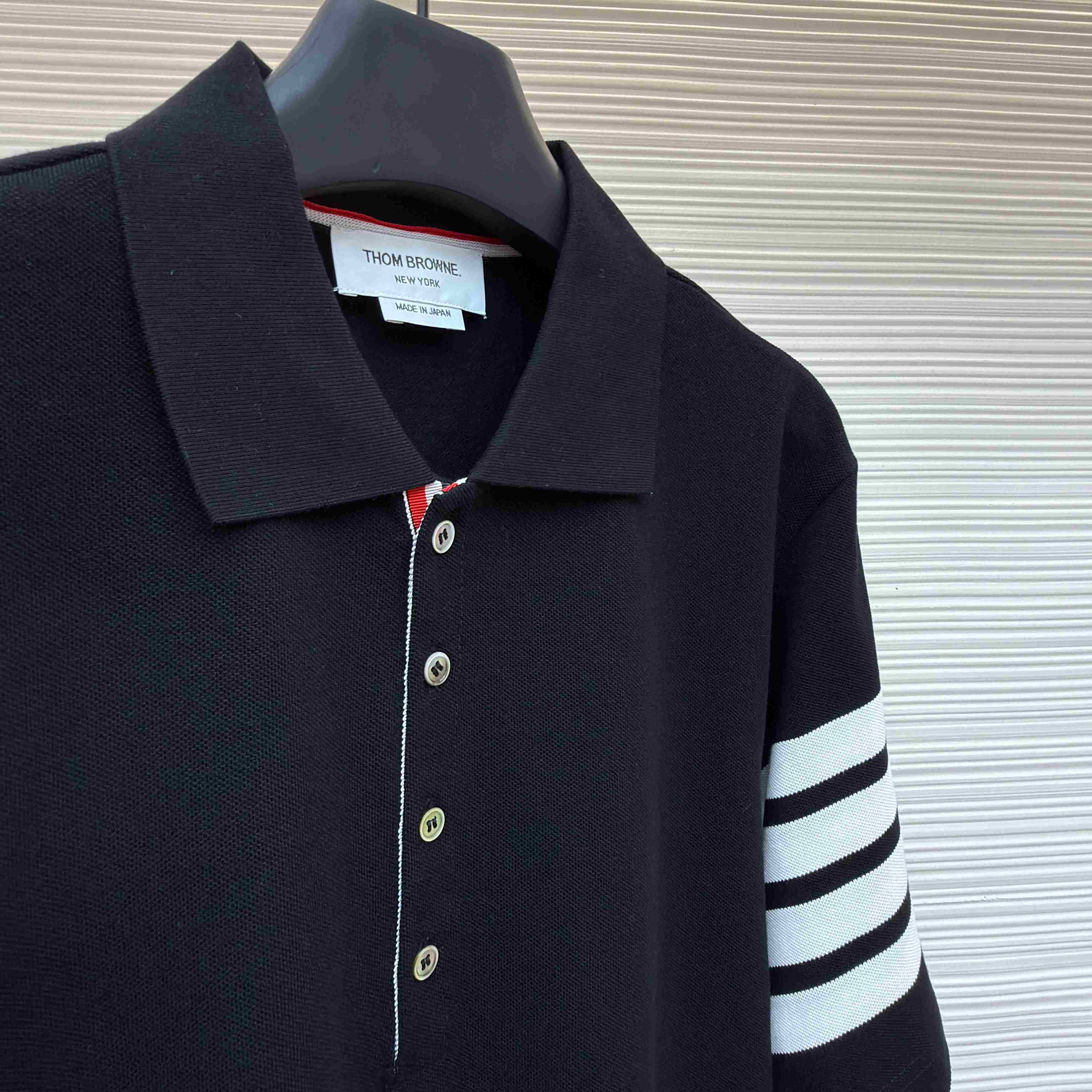 Thom Browne Classic Pique 4-Bar Short Sleeve Polo   - DesignerGu