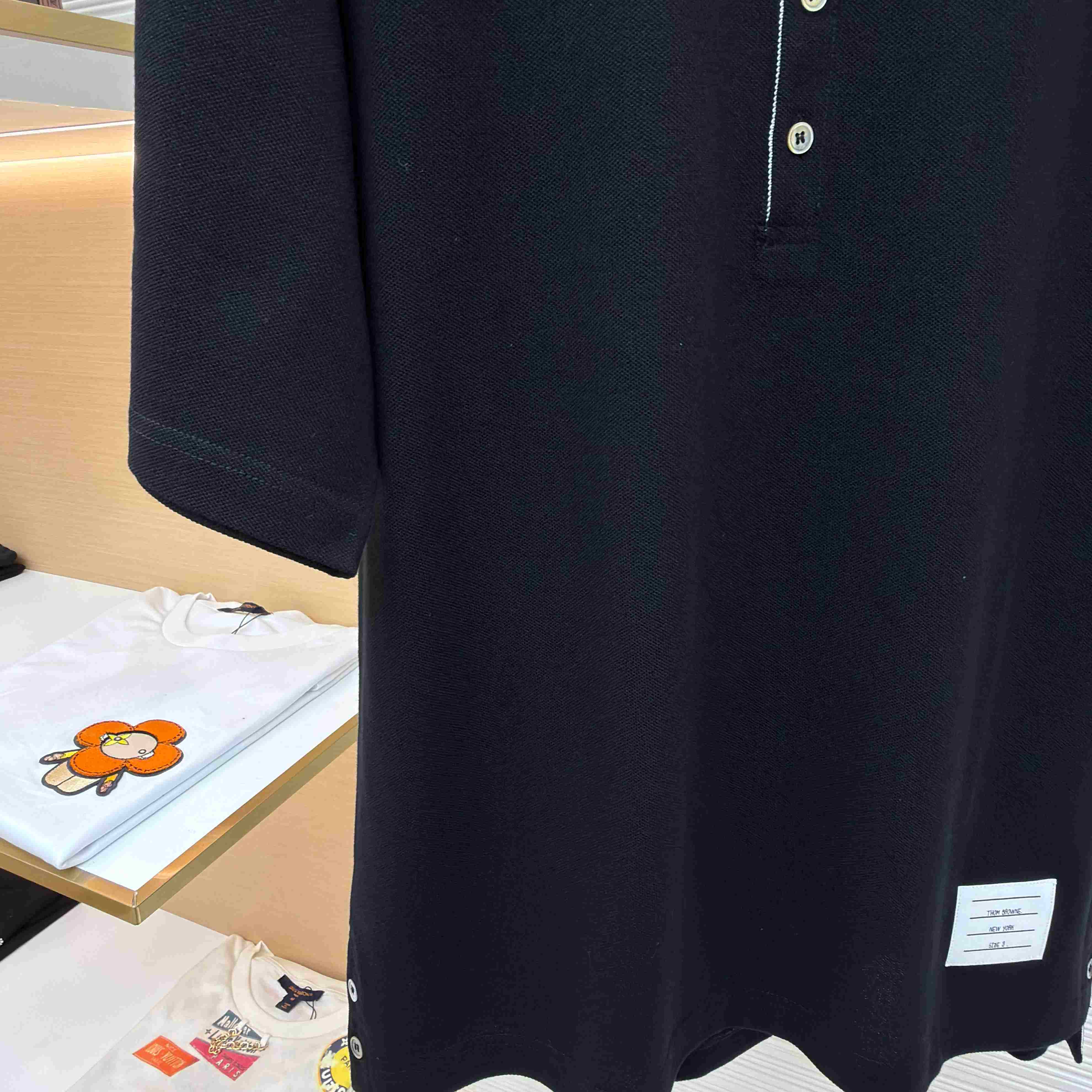 Thom Browne Classic Pique 4-Bar Short Sleeve Polo   - DesignerGu