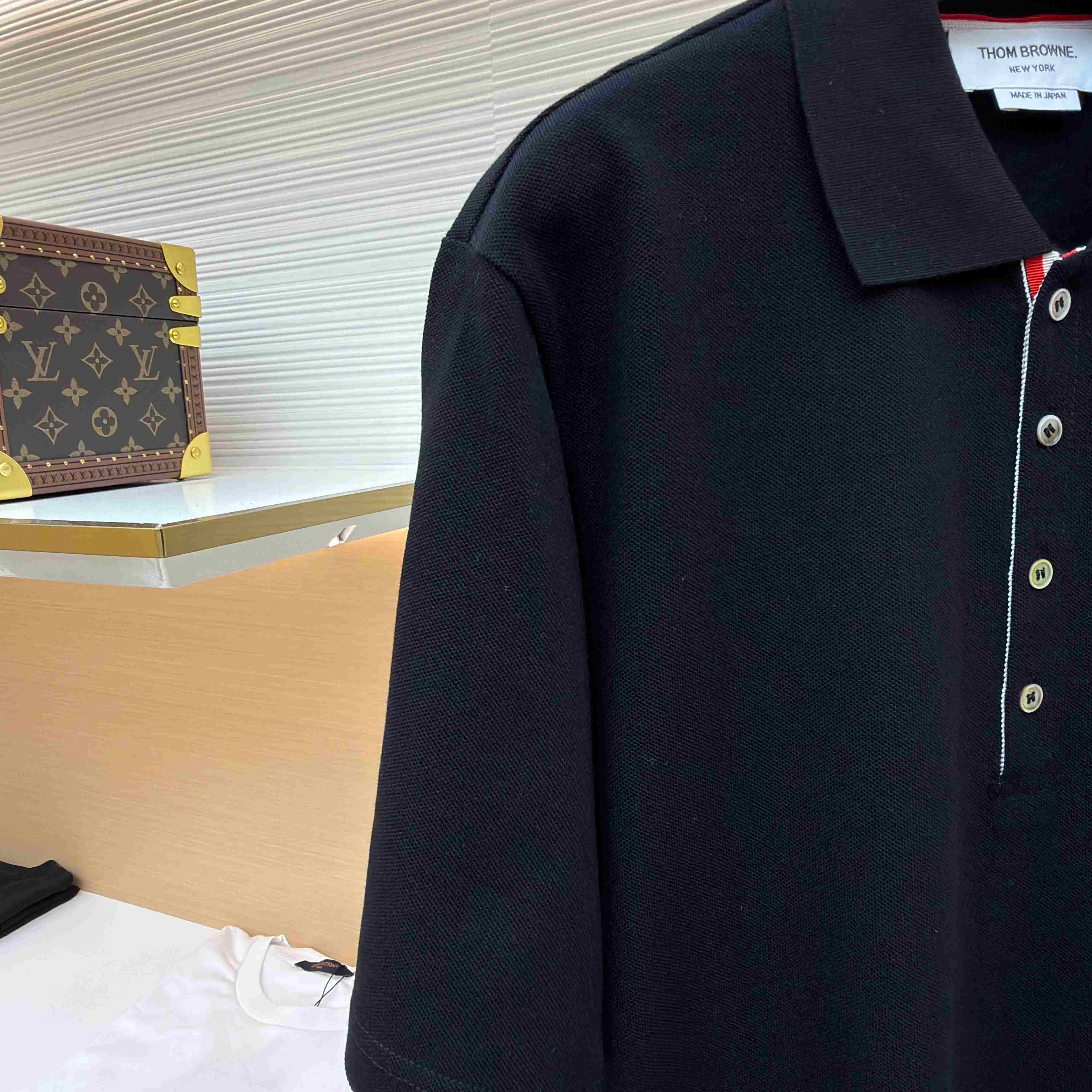 Thom Browne Classic Pique 4-Bar Short Sleeve Polo   - DesignerGu