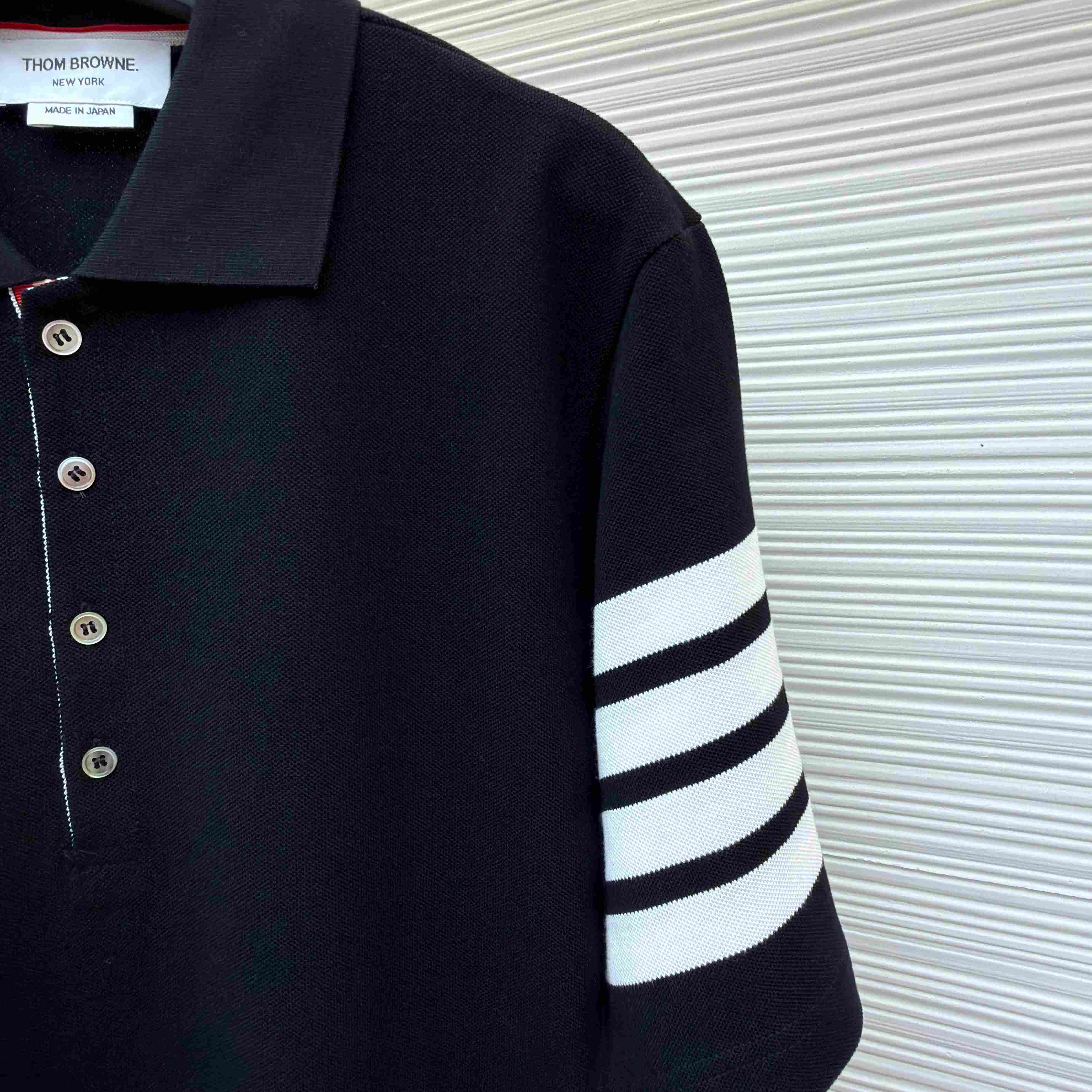 Thom Browne Classic Pique 4-Bar Short Sleeve Polo   - DesignerGu