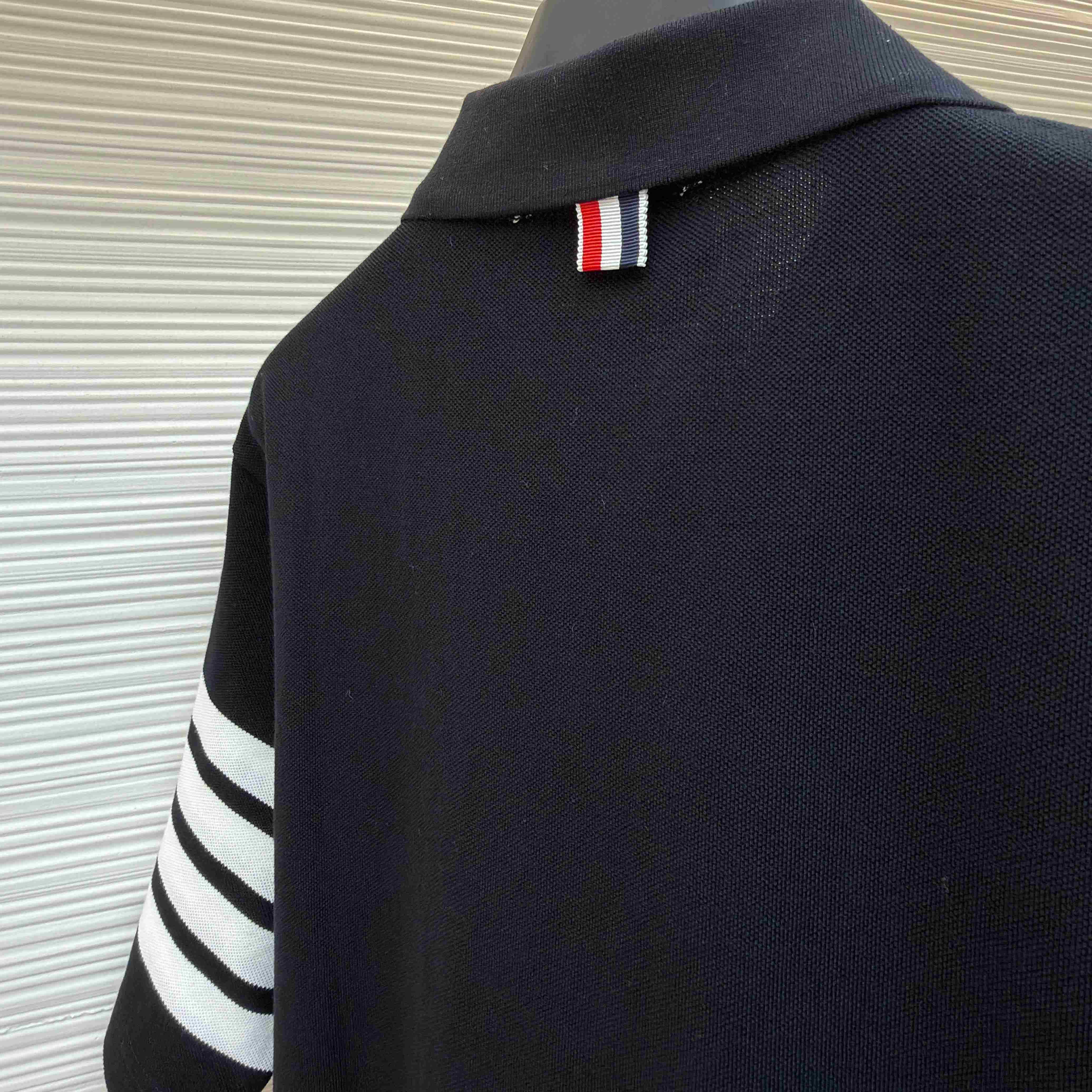 Thom Browne Classic Pique 4-Bar Short Sleeve Polo   - DesignerGu