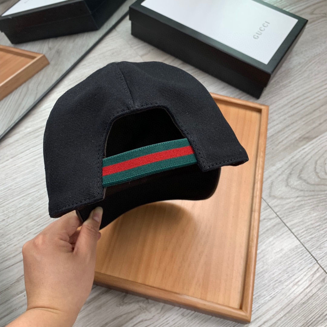 Gucci GG Baseball Hat In Black - DesignerGu