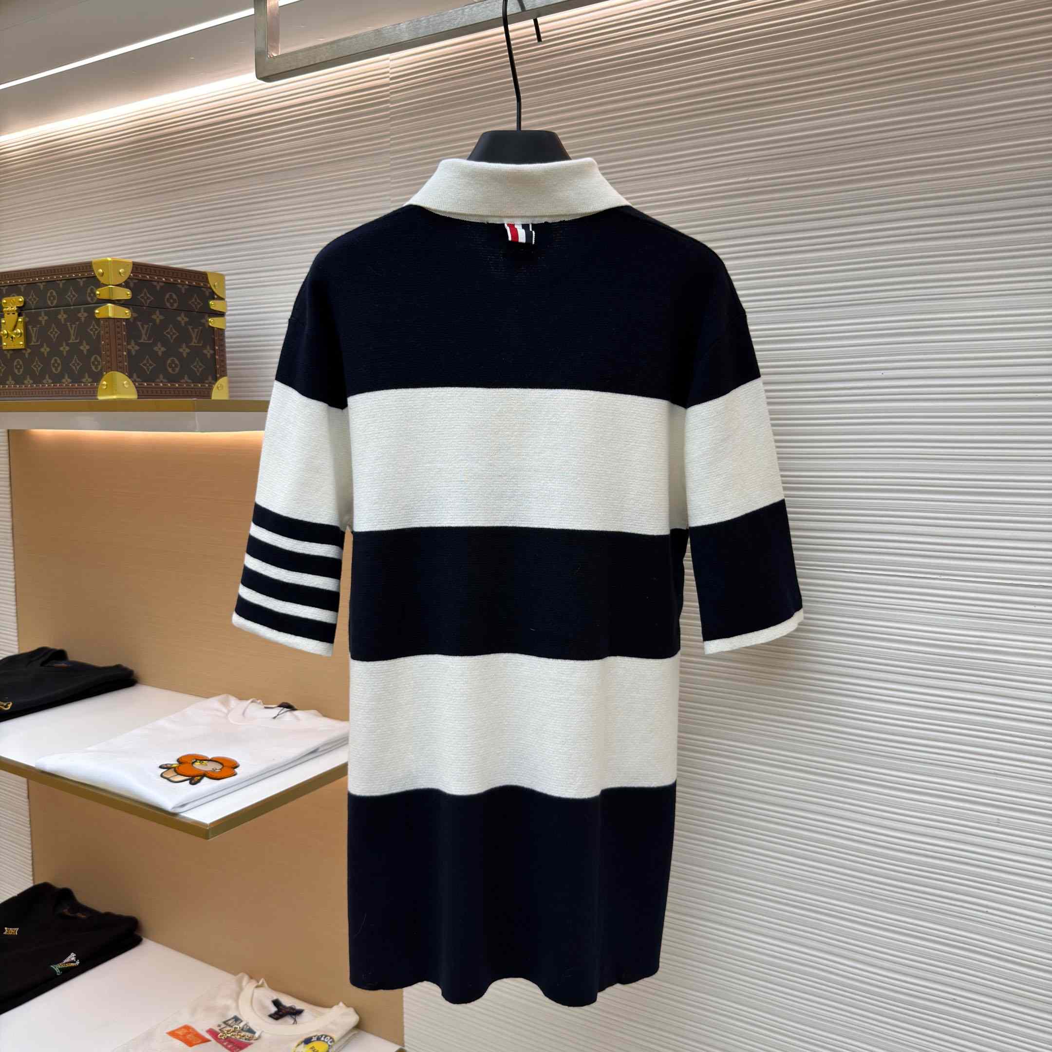 Thom Browne Striped Polo Shirt - DesignerGu