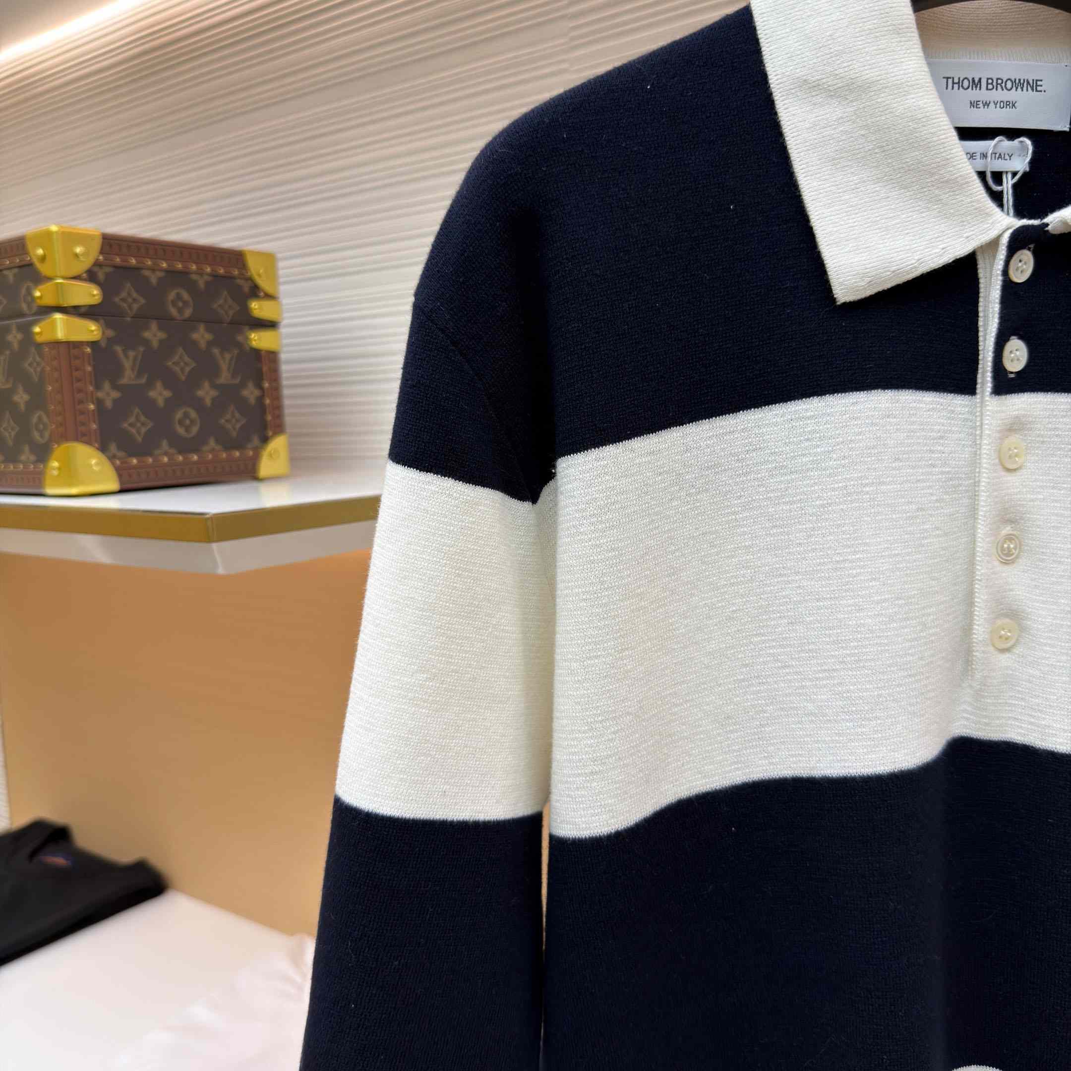 Thom Browne Striped Polo Shirt - DesignerGu