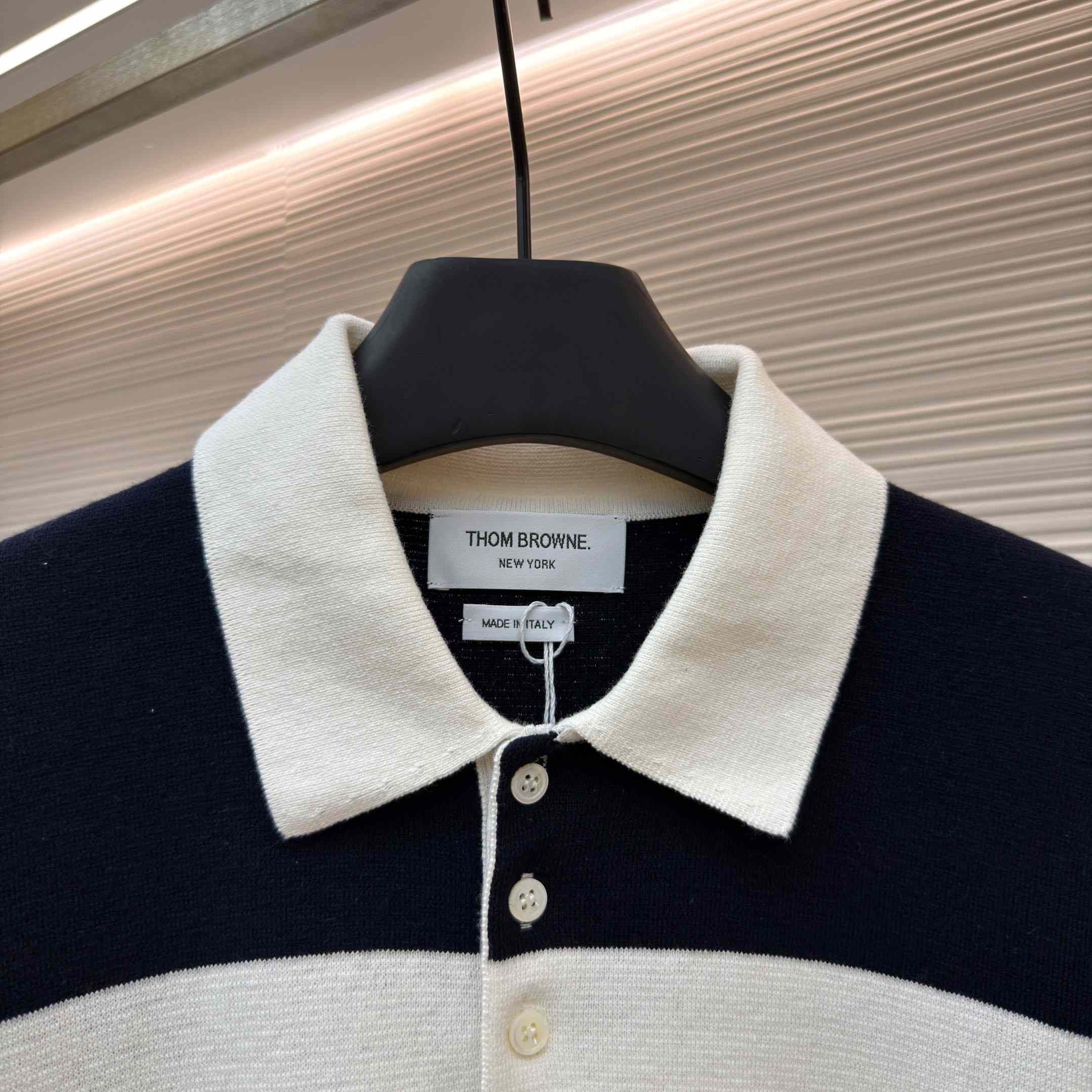 Thom Browne Striped Polo Shirt - DesignerGu
