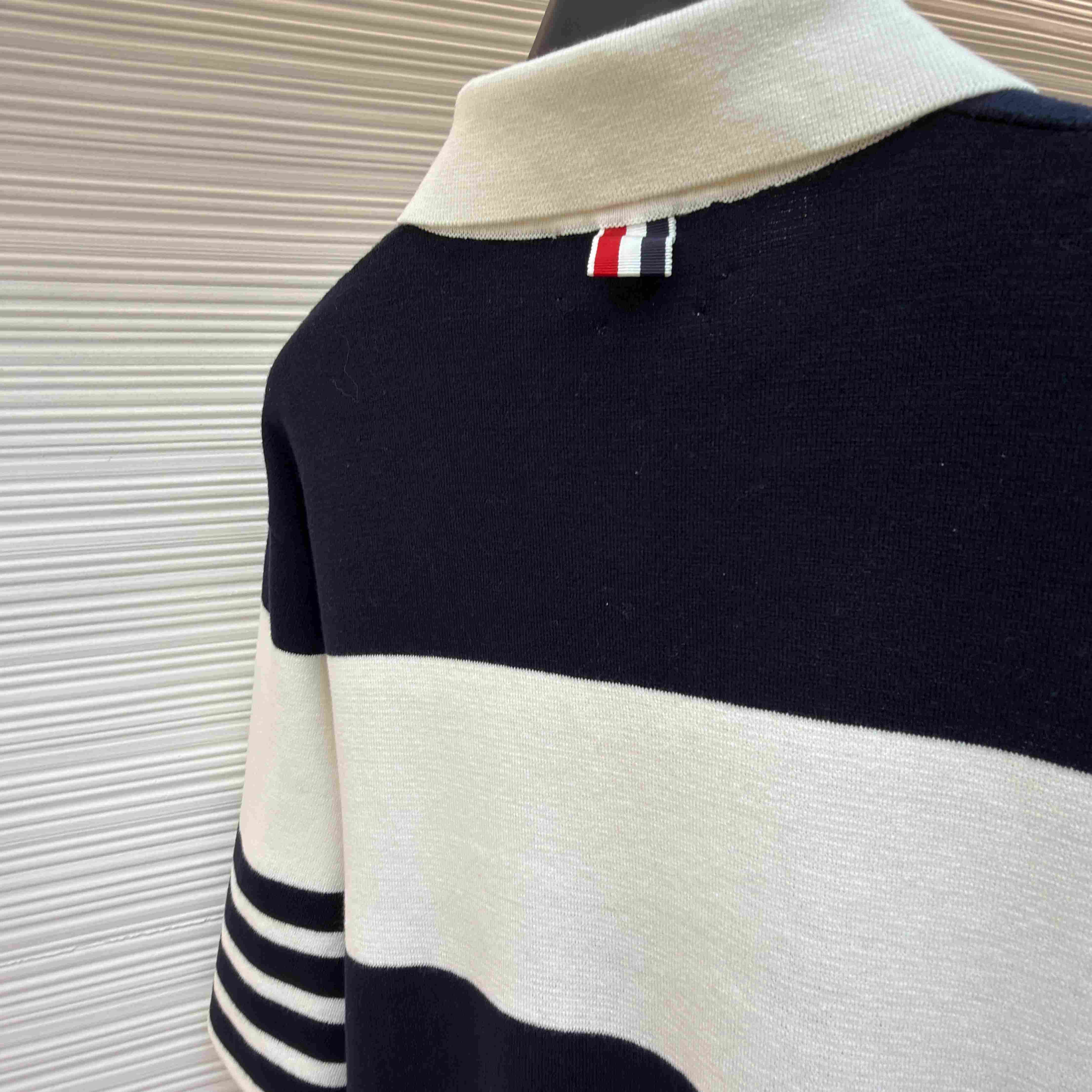 Thom Browne Striped Polo Shirt - DesignerGu