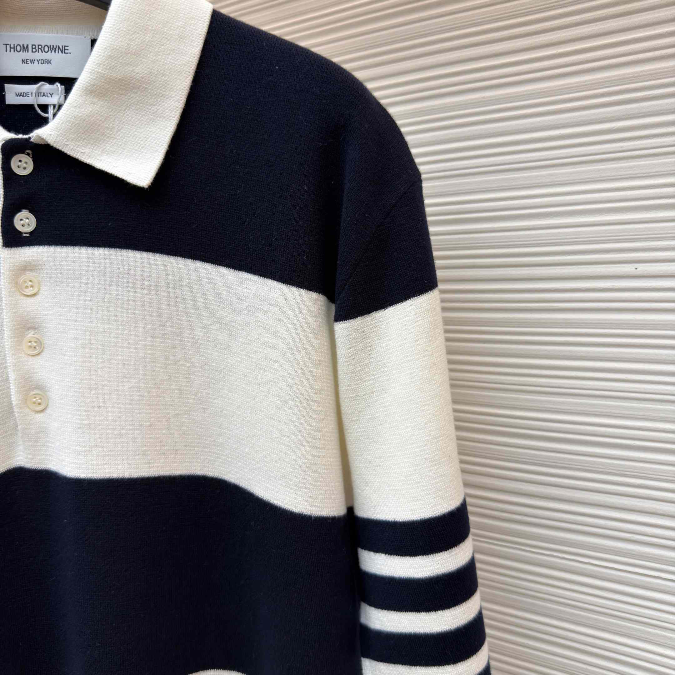 Thom Browne Striped Polo Shirt - DesignerGu