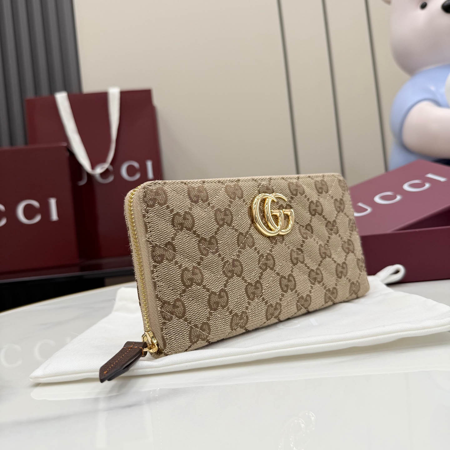 Gucci GG Marmont Zip Around Wallet - DesignerGu