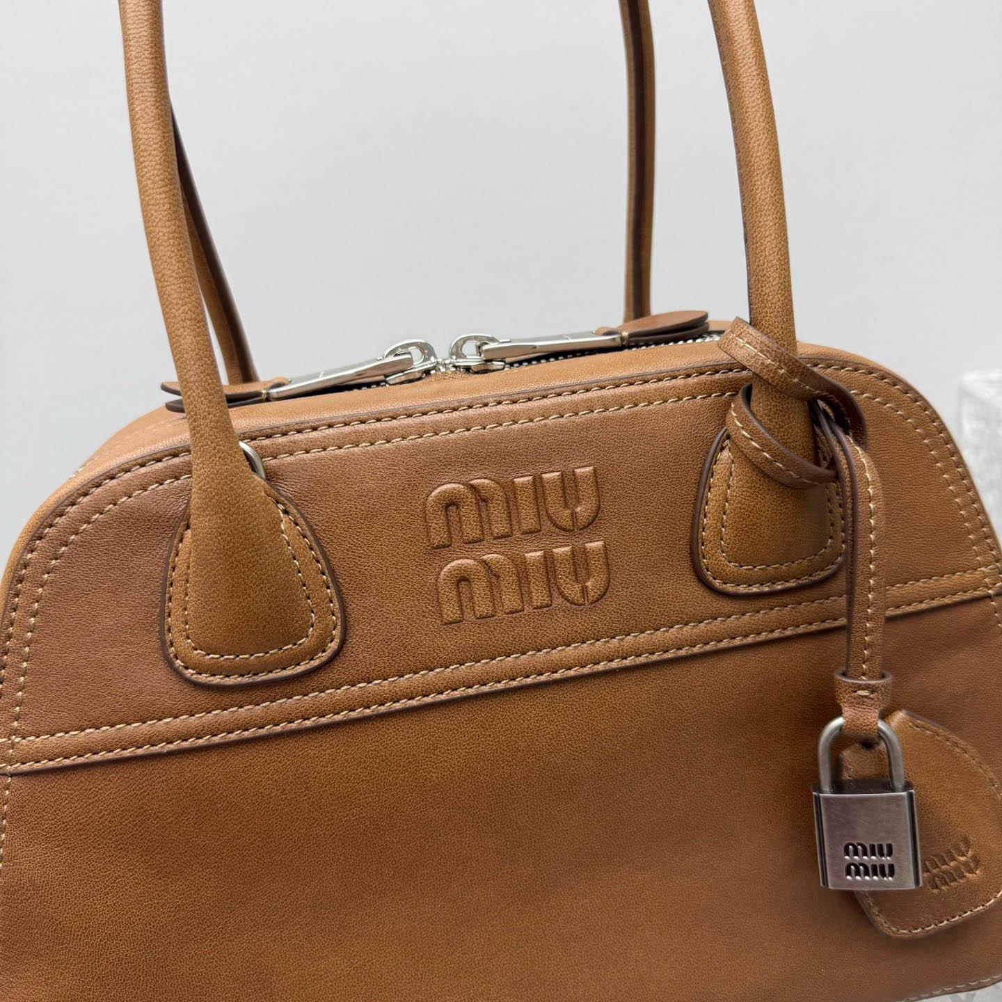 Miu Miu Vivant Nappa Leather Bag - DesignerGu