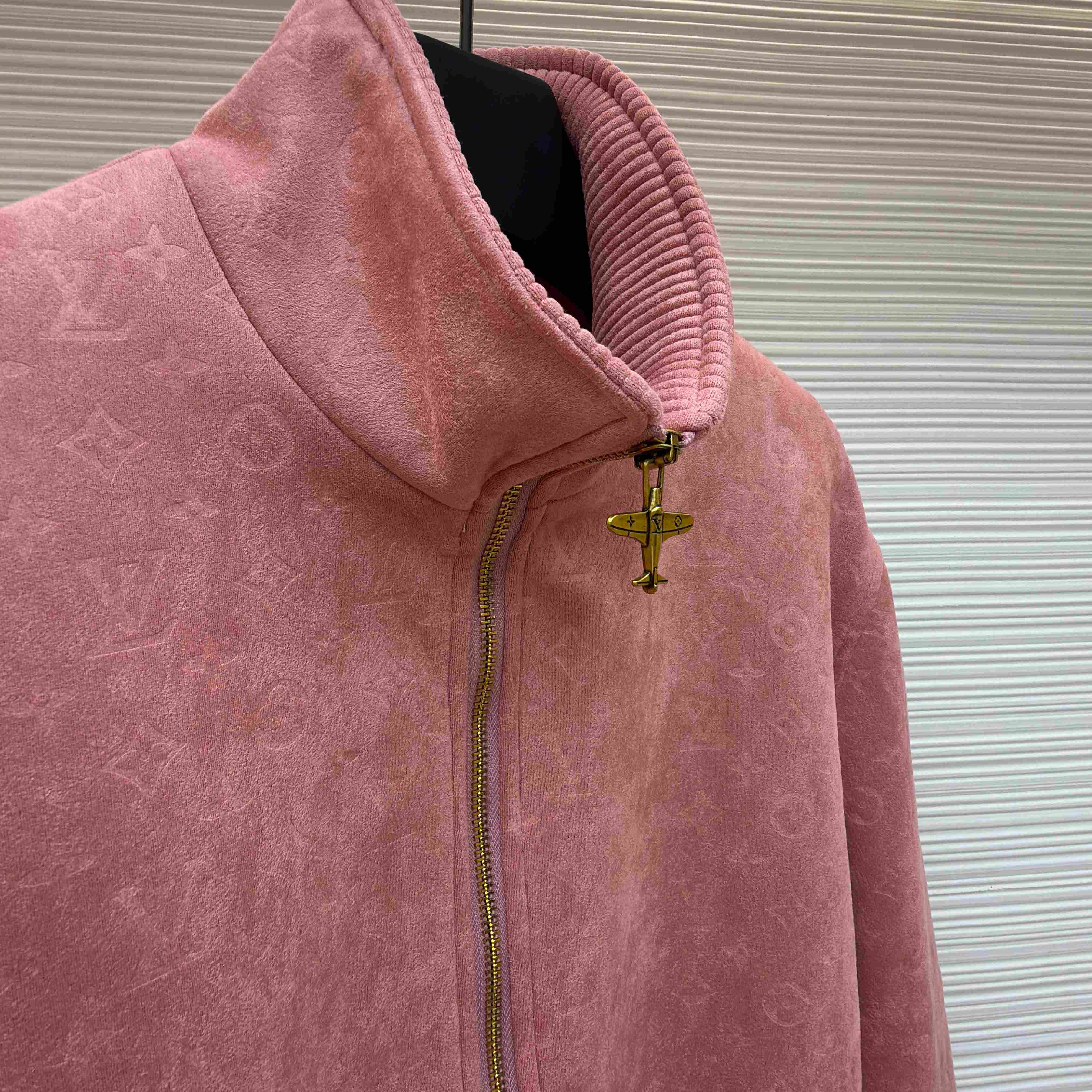 Louis Vuitton Monogram Debossed Leather Tracksuit Jacket 1AHBTN - DesignerGu