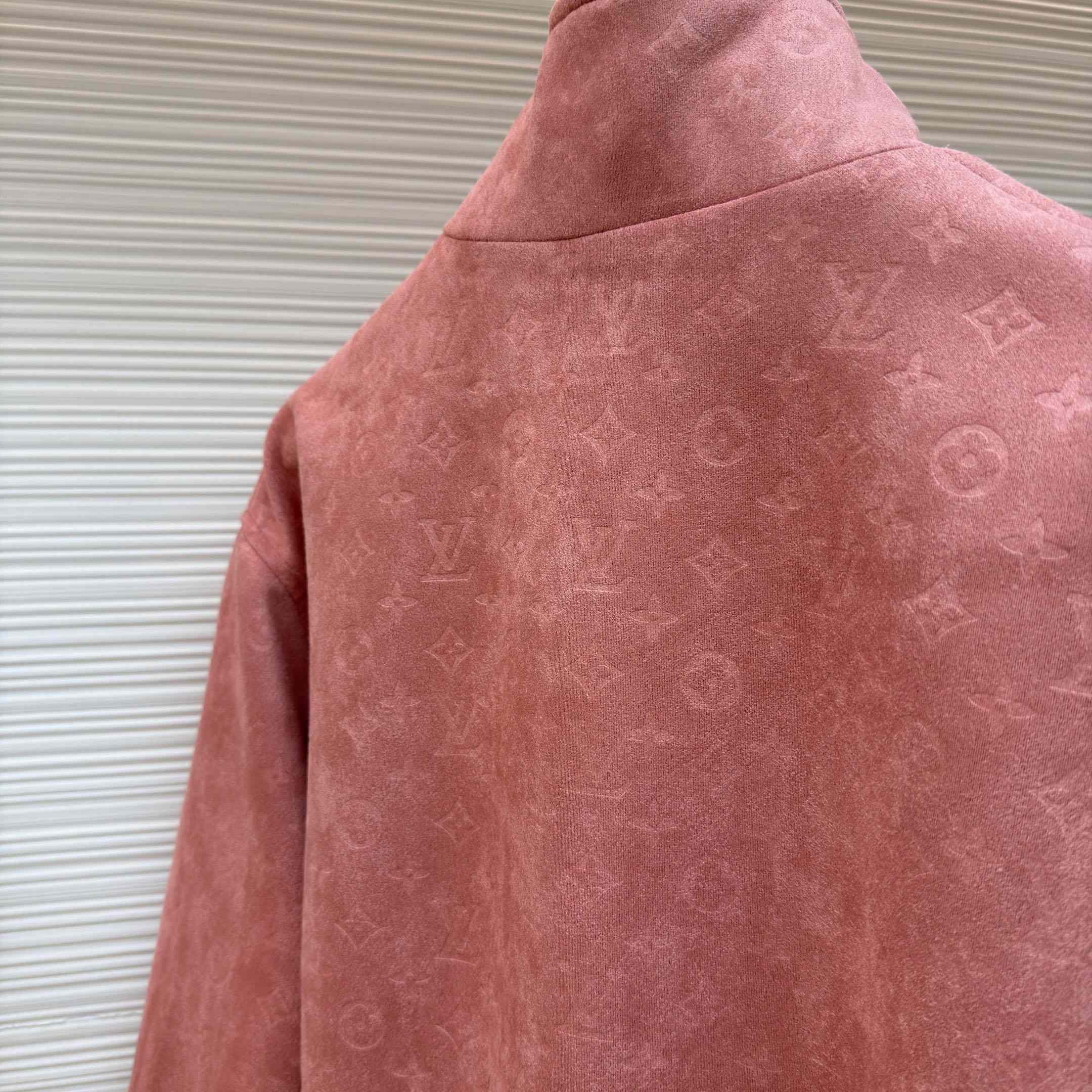 Louis Vuitton Monogram Debossed Leather Tracksuit Jacket 1AHBTN - DesignerGu