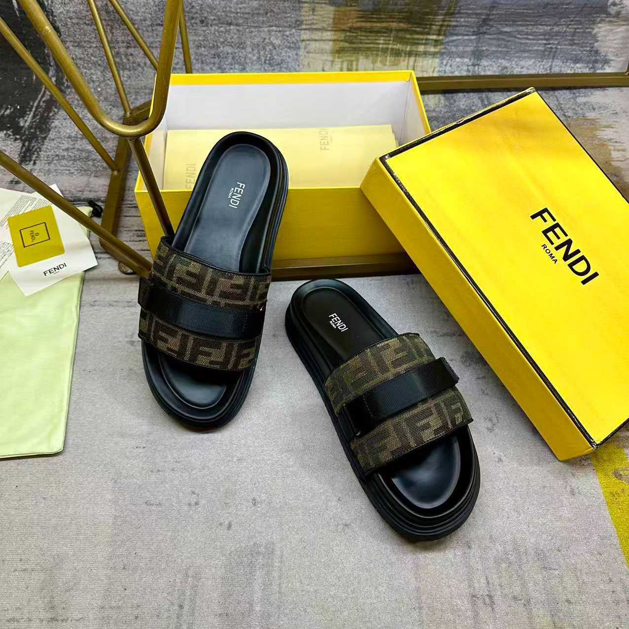 Fendi Chunky Slides - DesignerGu