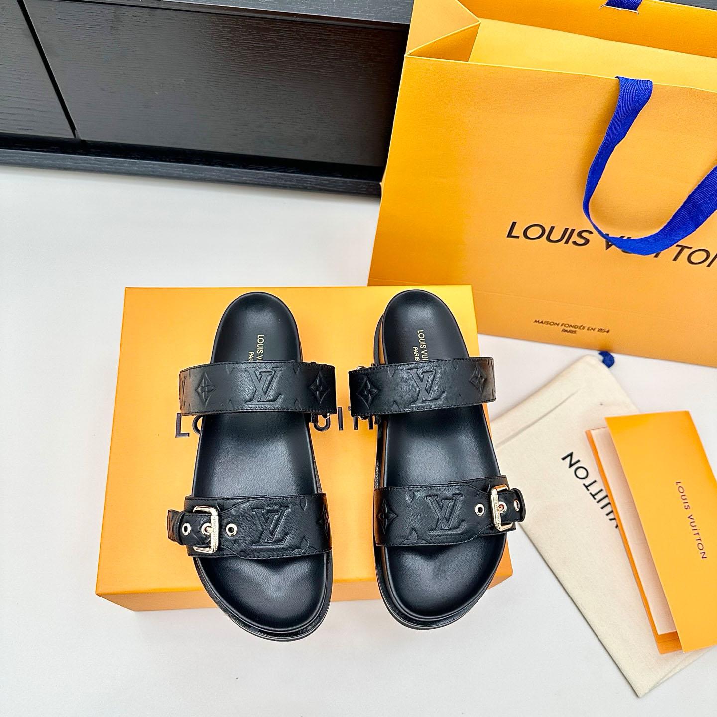 Louis Vuitton Bom Dia Flat Comfort Mule 1ABVNF - DesignerGu