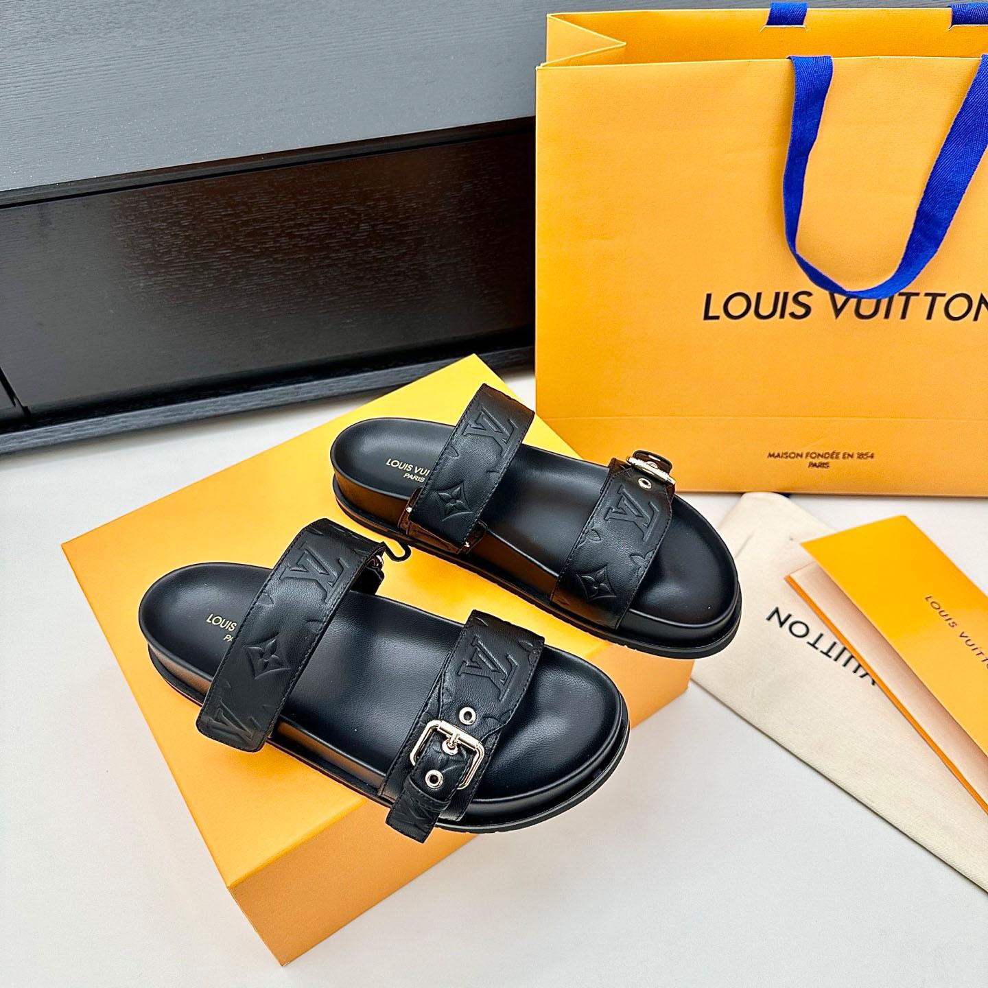 Louis Vuitton Bom Dia Flat Comfort Mule 1ABVNF - DesignerGu