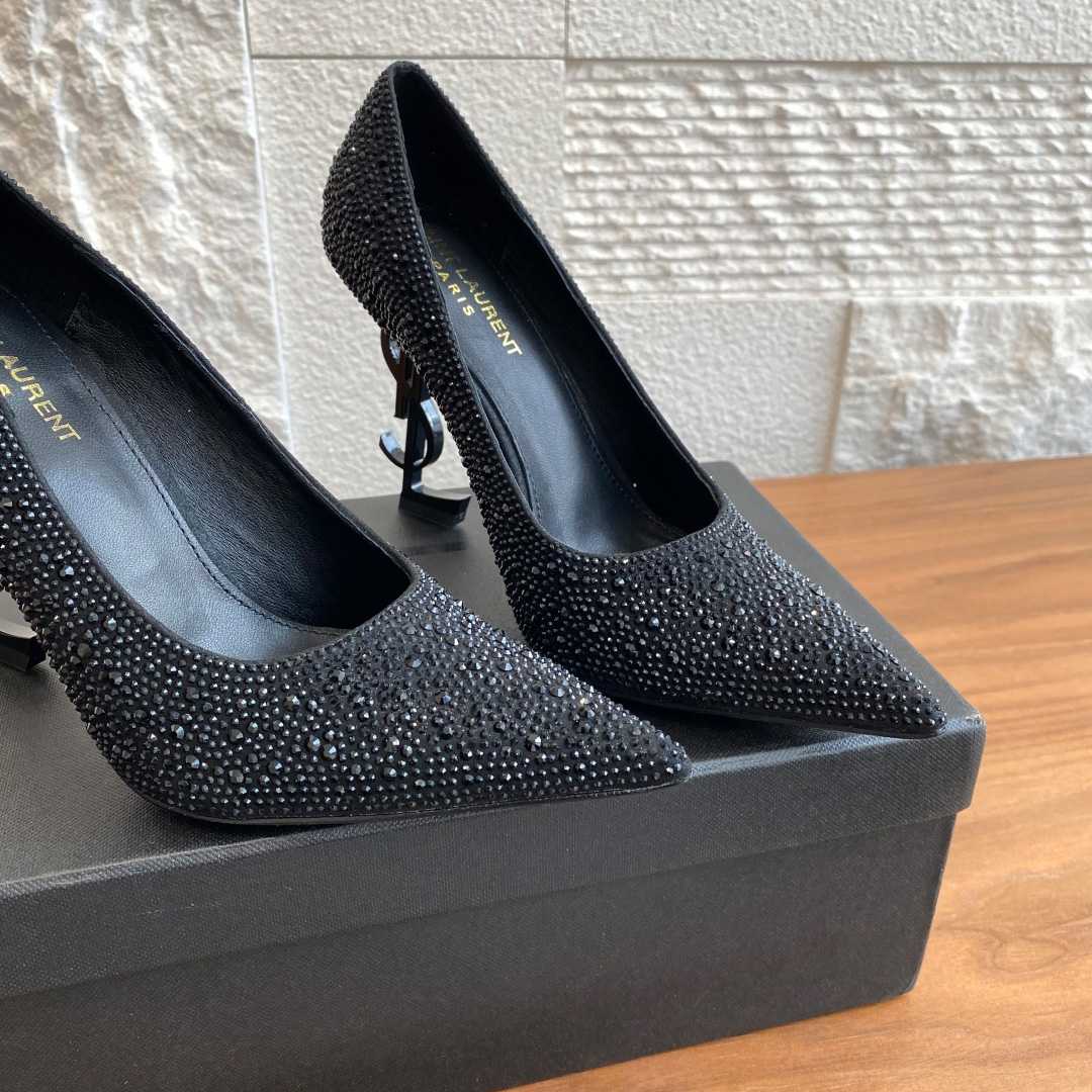 Saint Laurent Opyum Glitter Pumps - DesignerGu