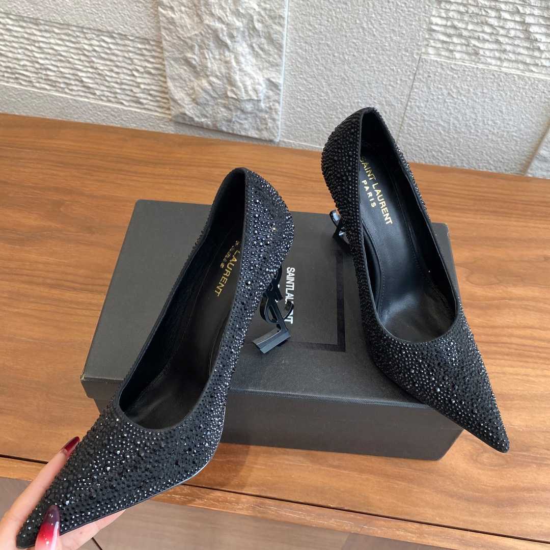 Saint Laurent Opyum Glitter Pumps - DesignerGu