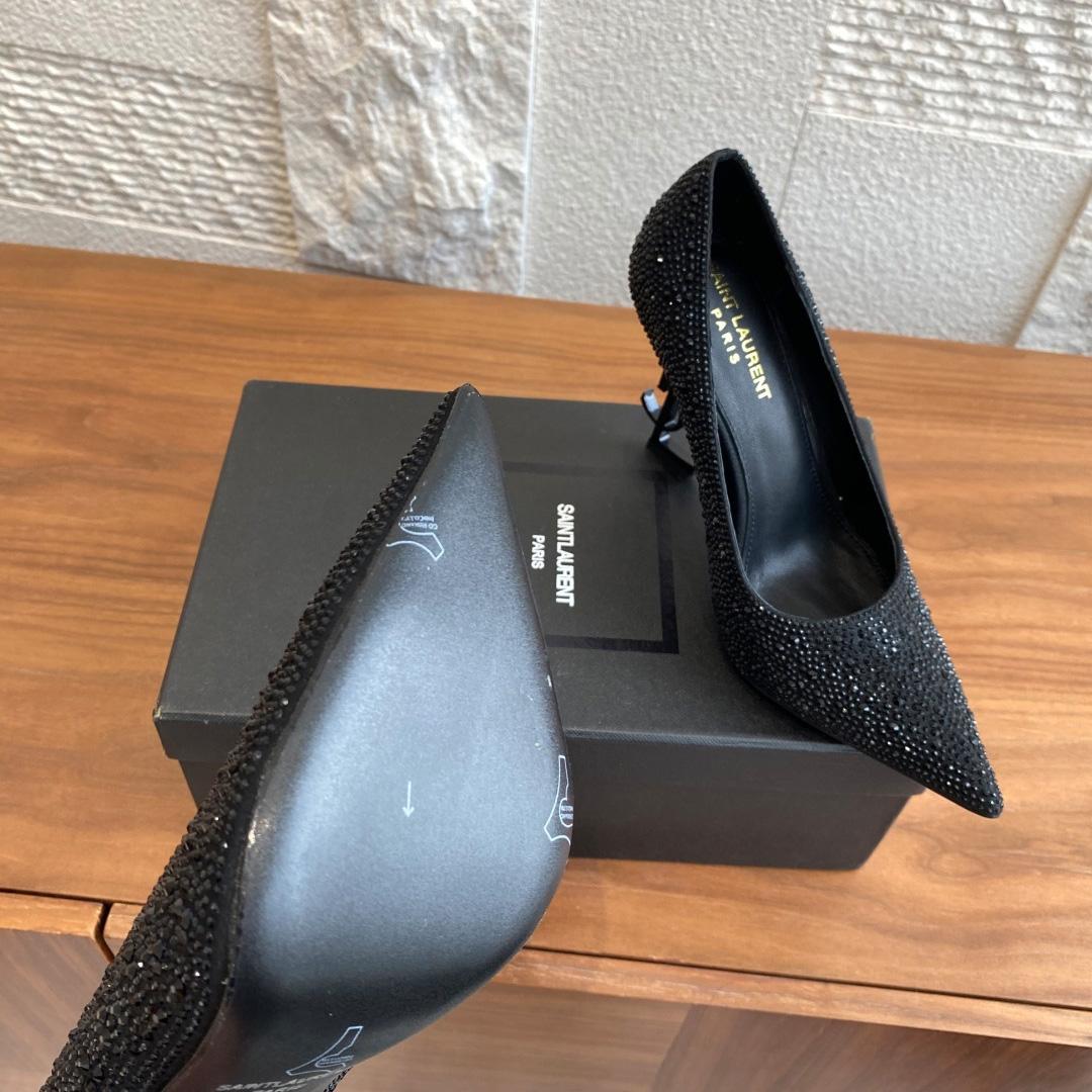 Saint Laurent Opyum Glitter Pumps - DesignerGu