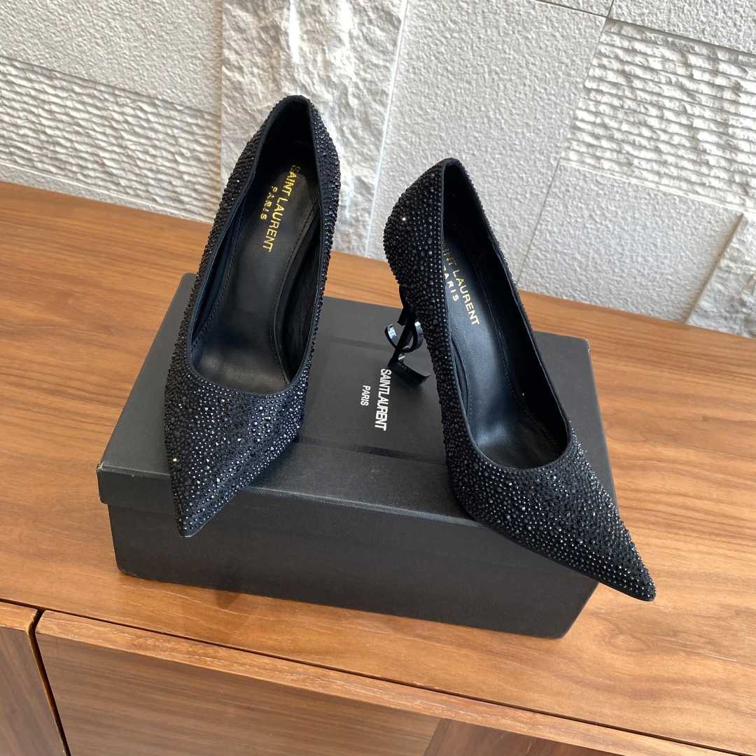 Saint Laurent Opyum Glitter Pumps - DesignerGu