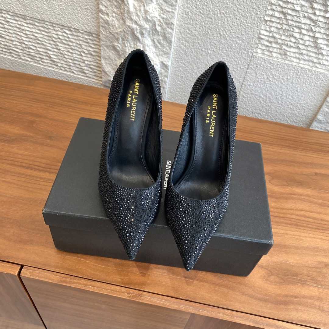 Saint Laurent Opyum Glitter Pumps - DesignerGu