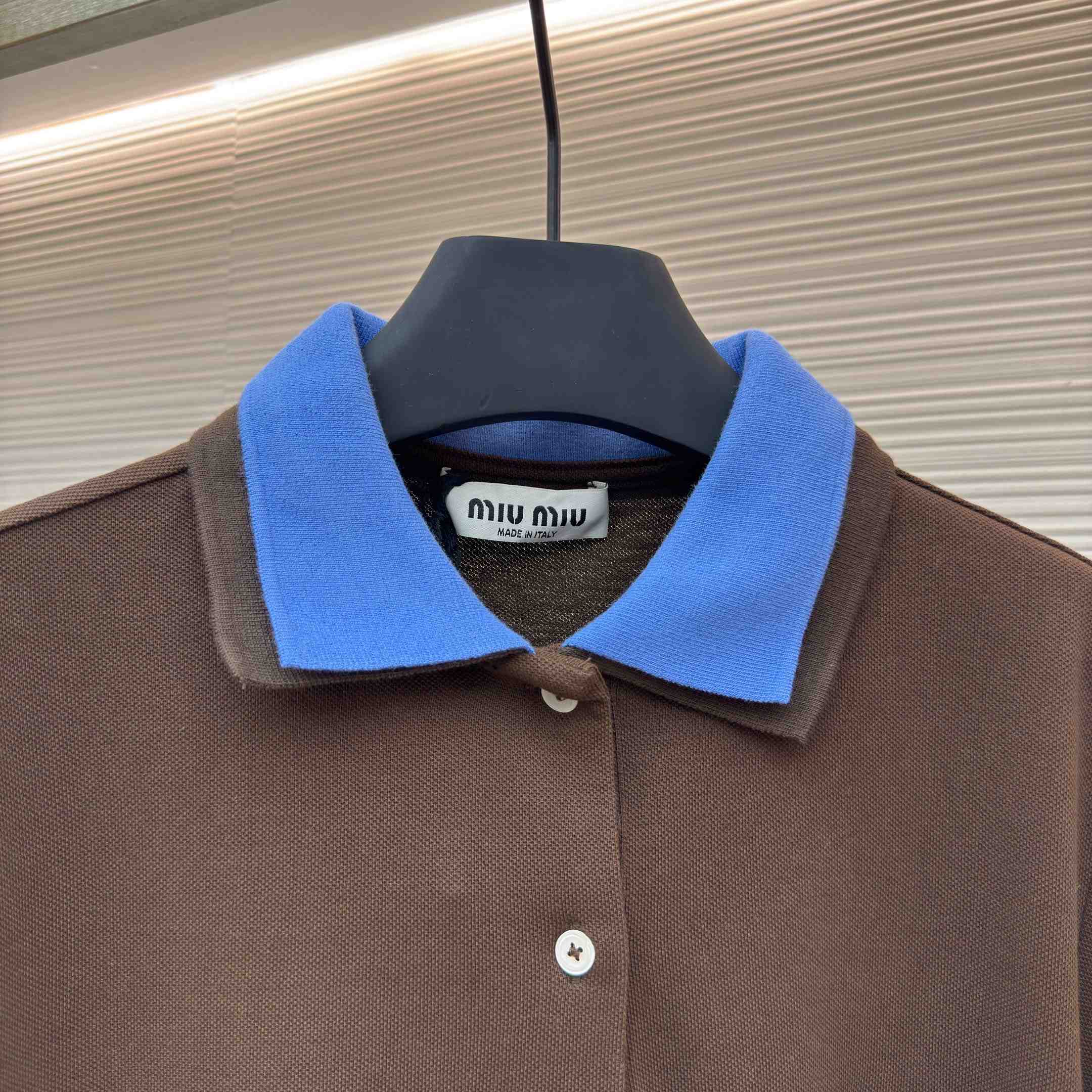 Miu Miu Cotton Piqué Polo Shirt - DesignerGu