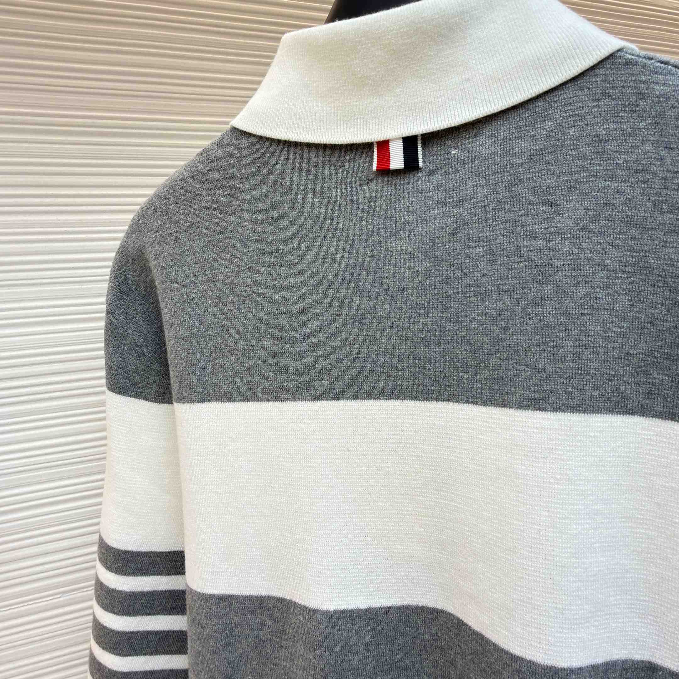 Thom Browne Striped Polo Shirt - DesignerGu