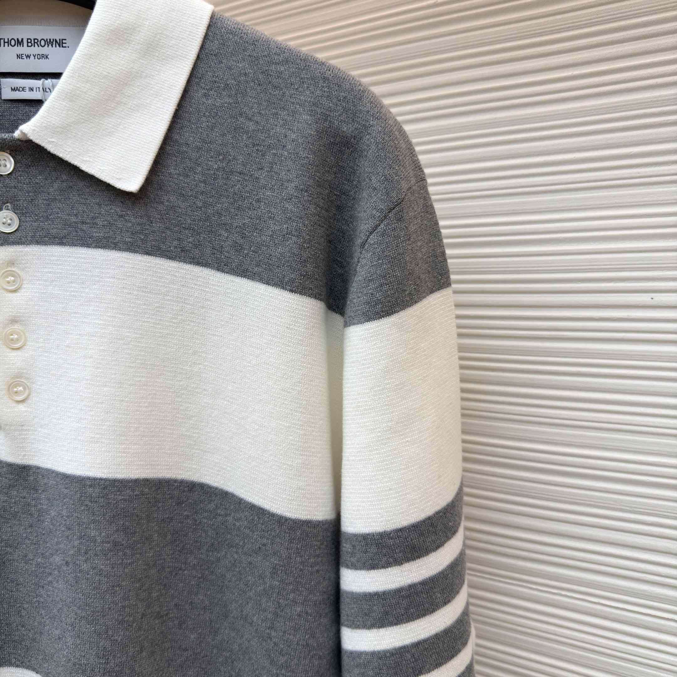 Thom Browne Striped Polo Shirt - DesignerGu