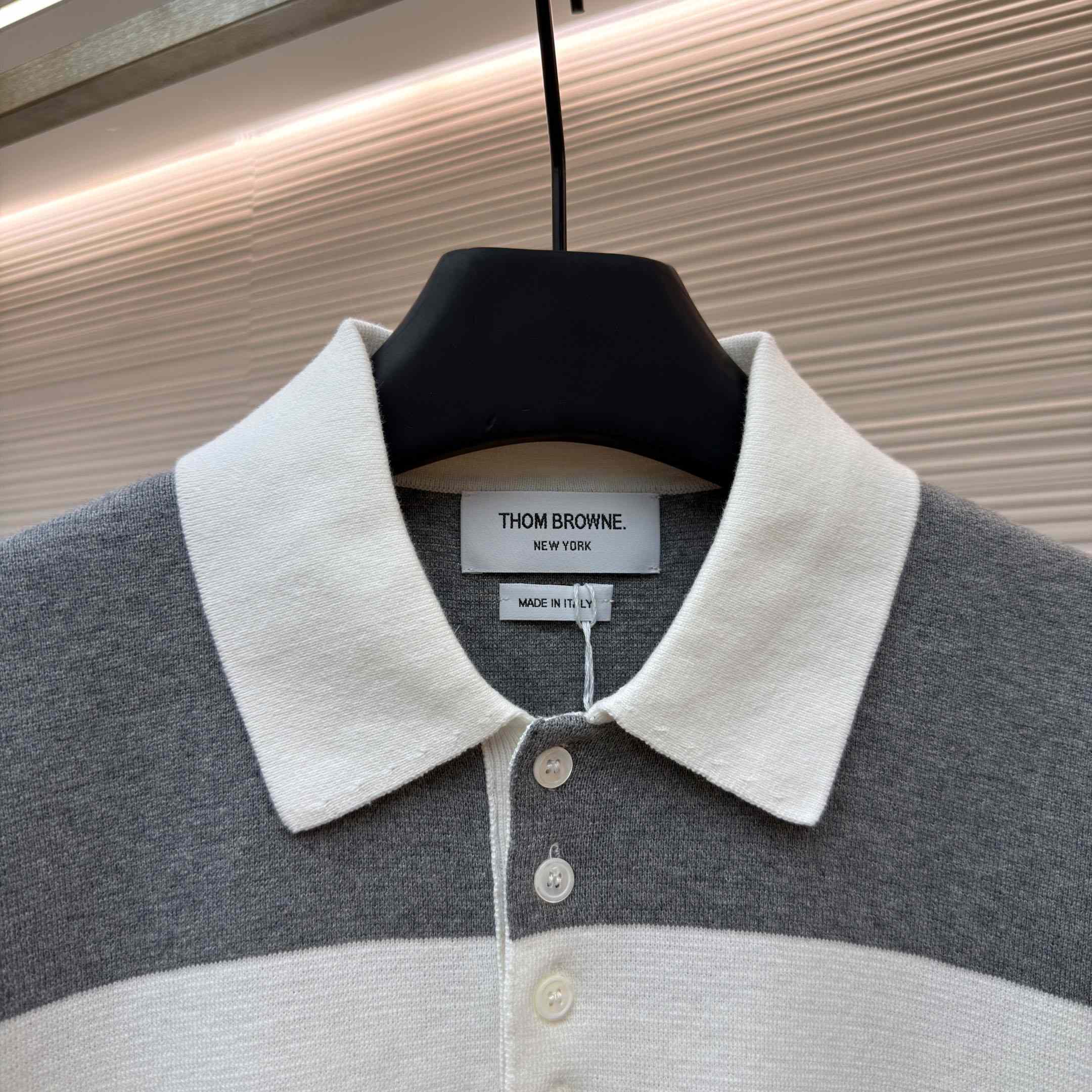 Thom Browne Striped Polo Shirt - DesignerGu