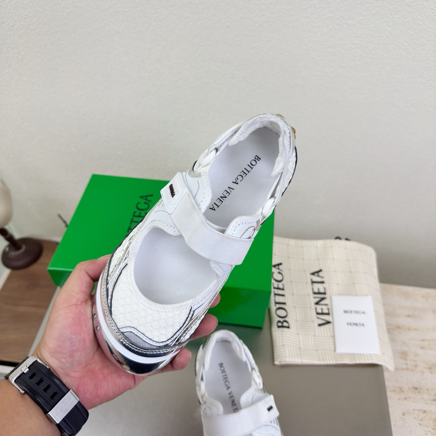 Bottega Veneta Orbit Flash Mary-Jane Sneaker - DesignerGu