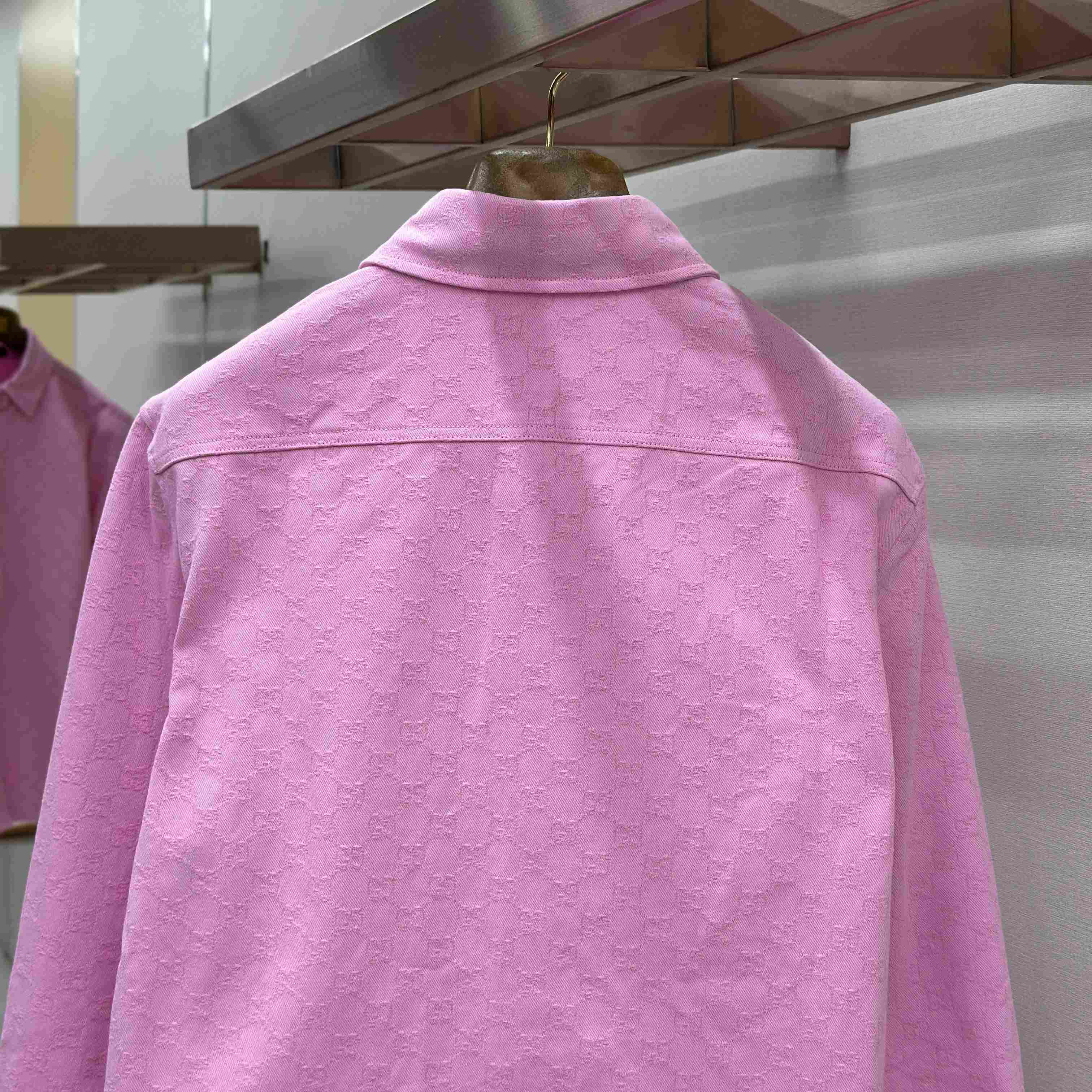 Gucci  Dyed GG Cotton Denim Jacquard Shirt - DesignerGu