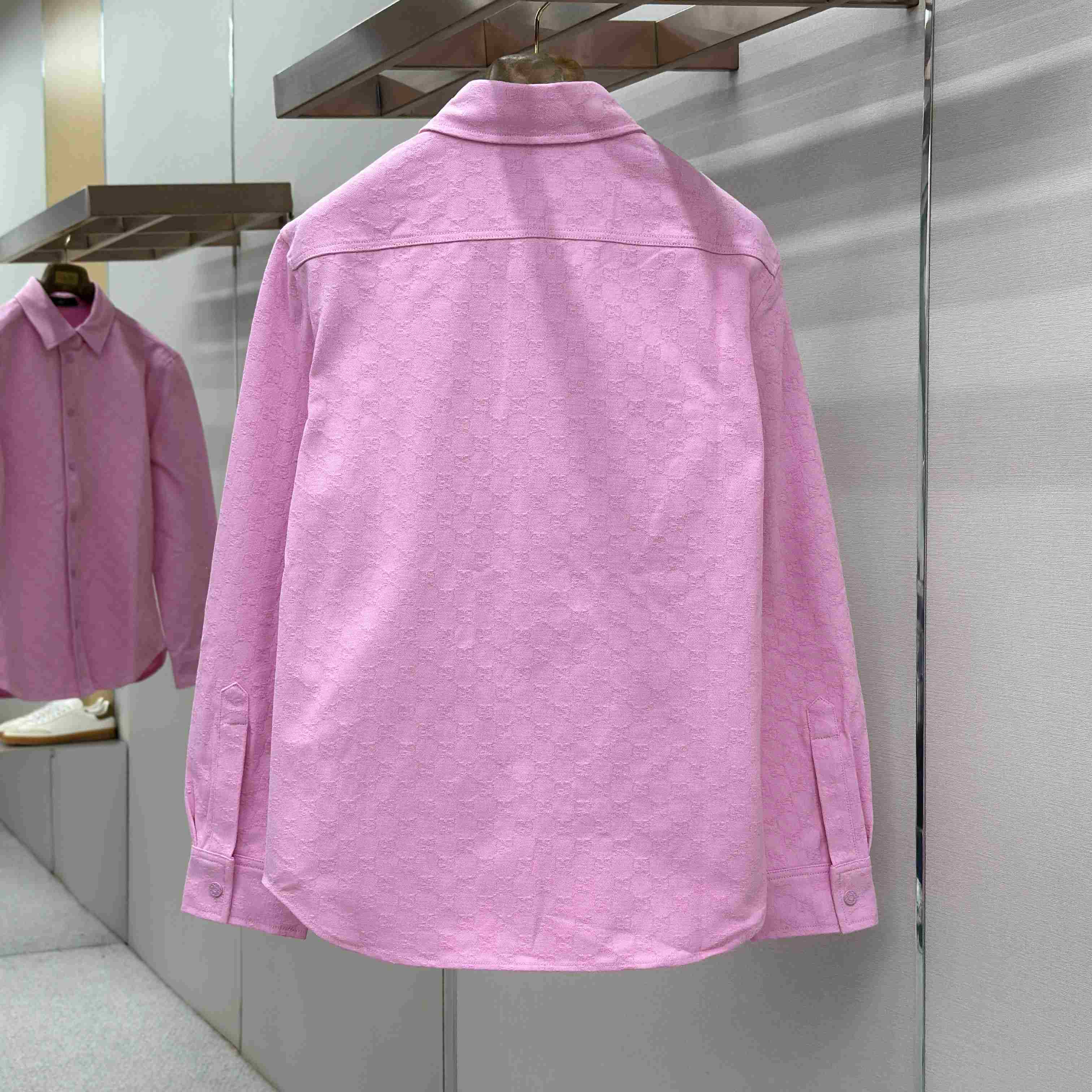 Gucci  Dyed GG Cotton Denim Jacquard Shirt - DesignerGu