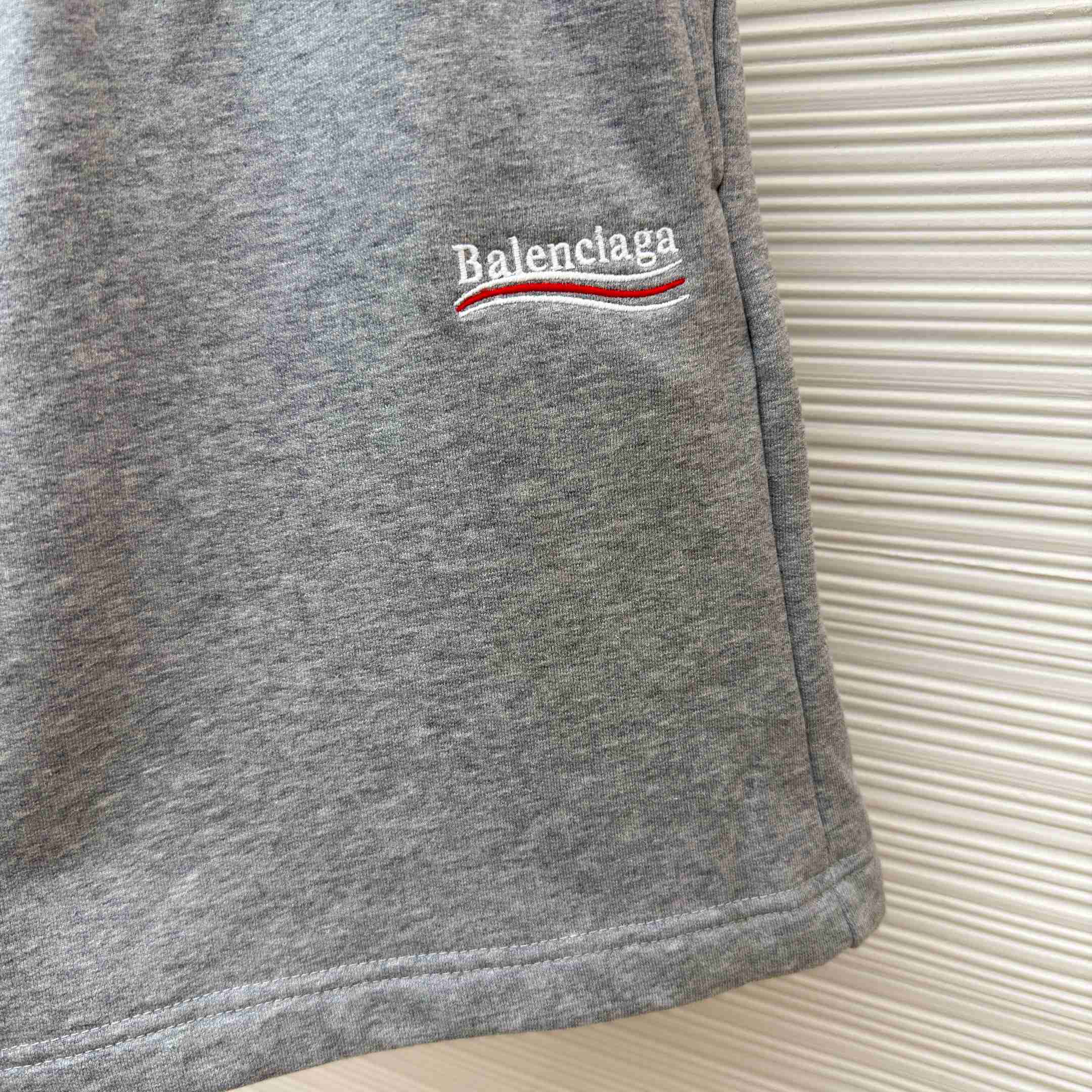 Balenciaga Embroidered Political Campaign Logo Shorts - DesignerGu