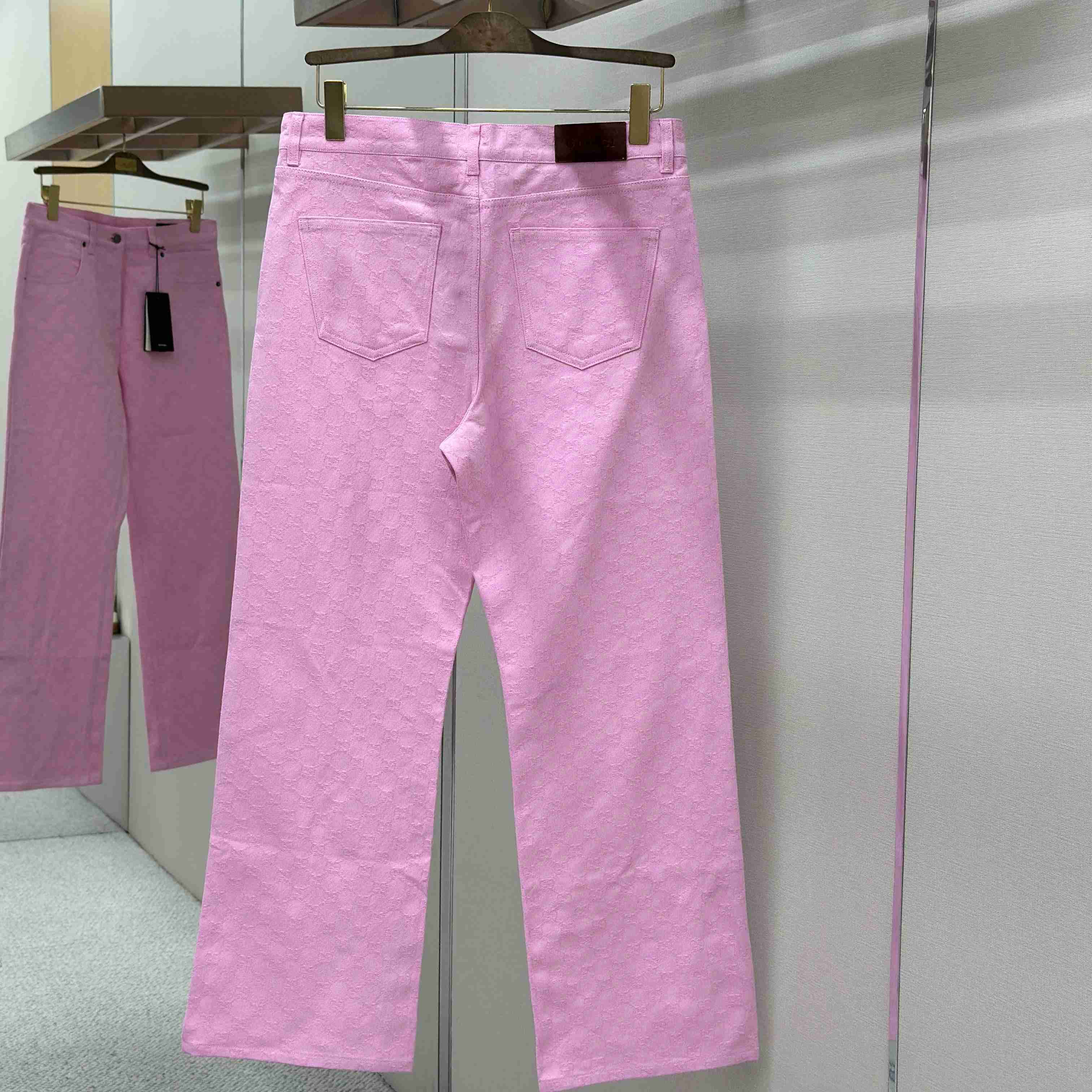 Gucci GG Cotton Denim Jacquard Pants - DesignerGu