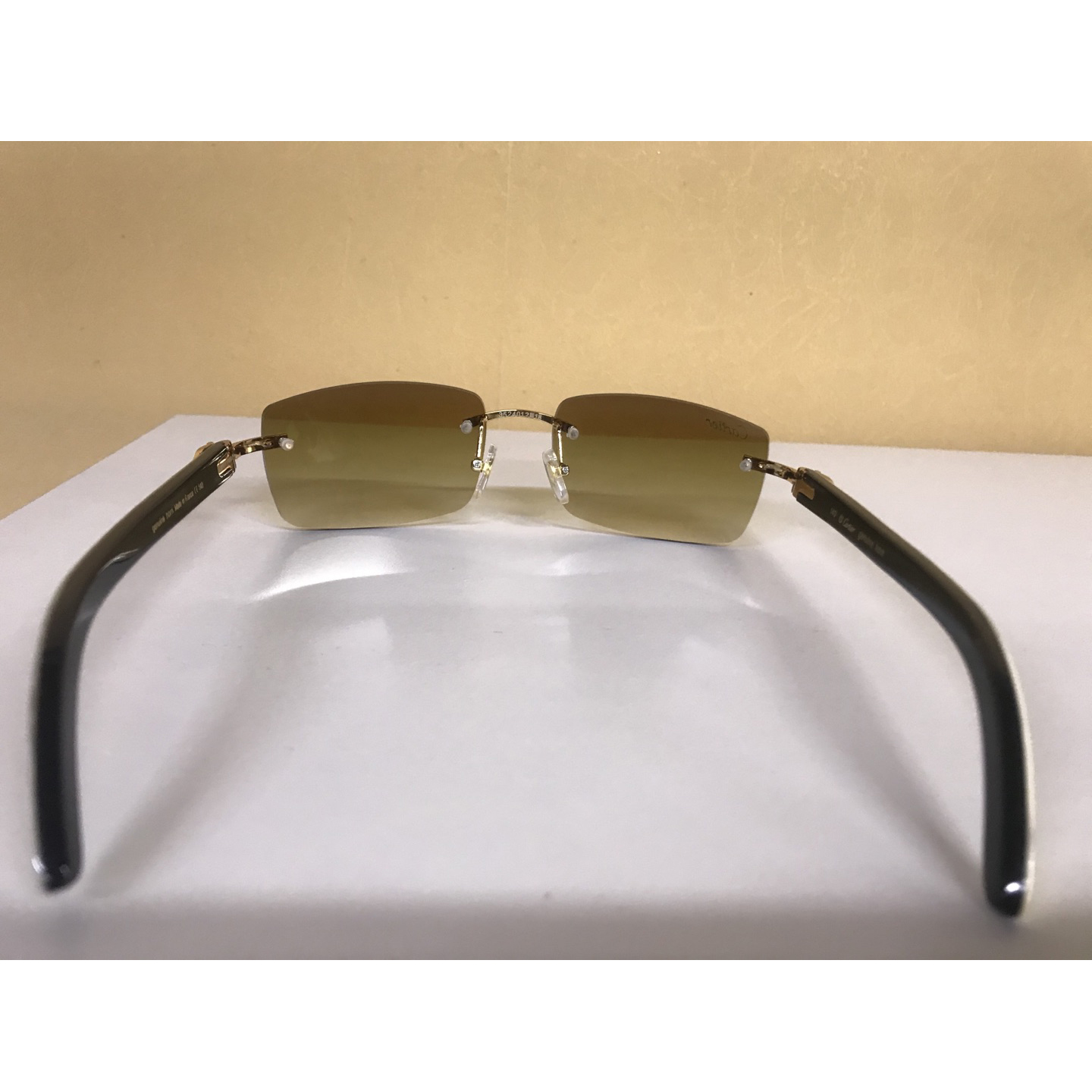 Cartier 3524012 White Mix Black Buffalo Eyeglasses In Gold - 